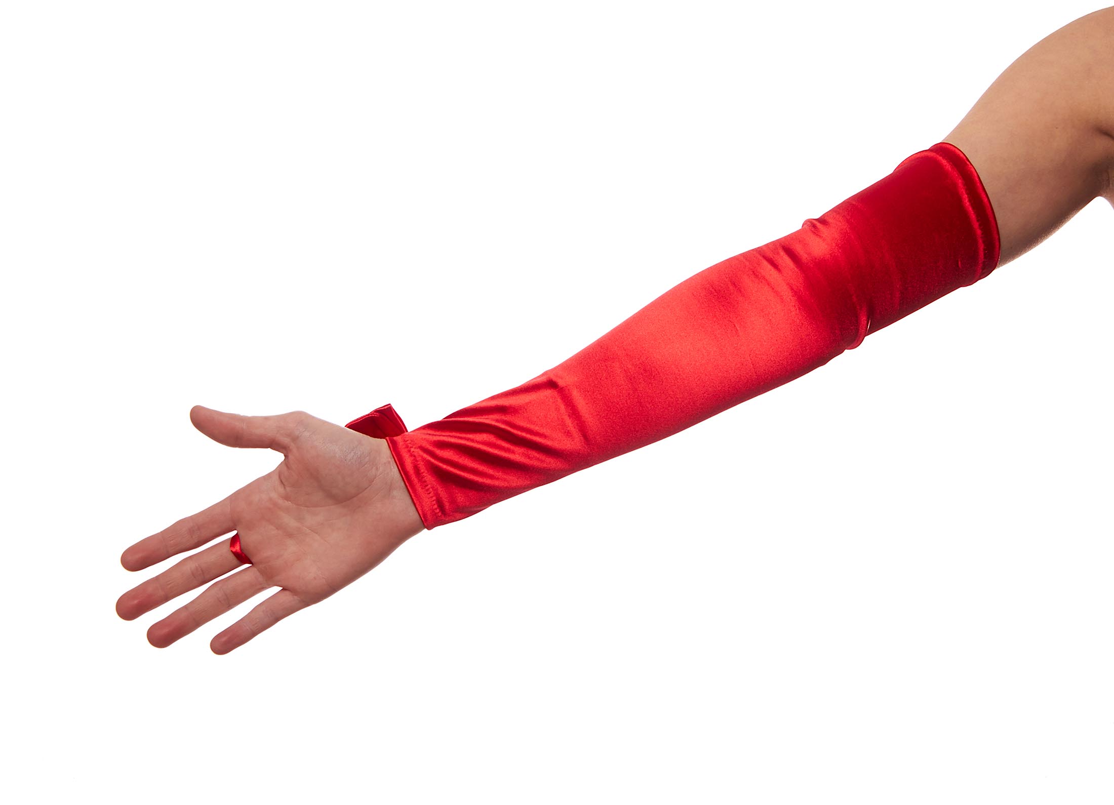 Heartbreaker Opera Length Fingerless Gloves with Bow Accent