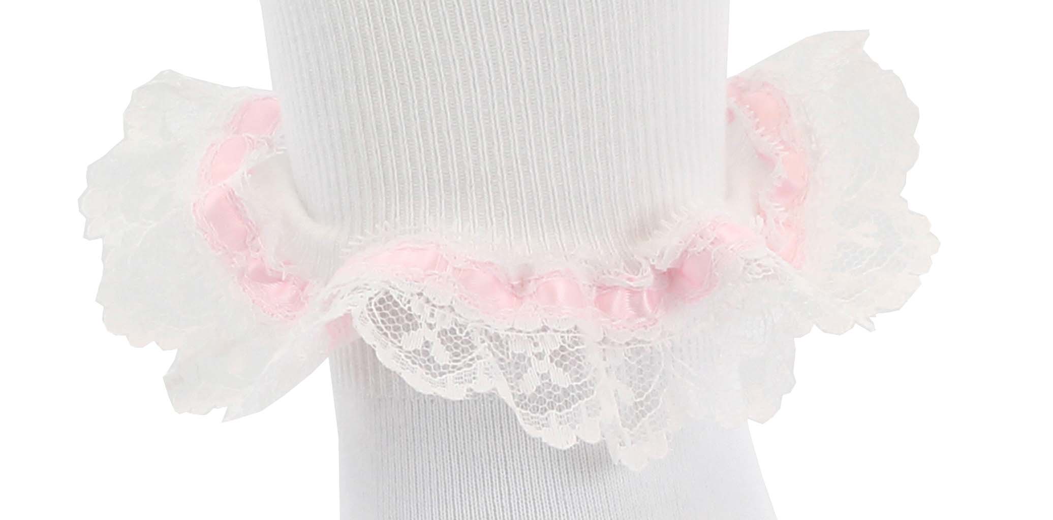I Love Satin Eyelet Lace Bobby Socks for Girls eBay
