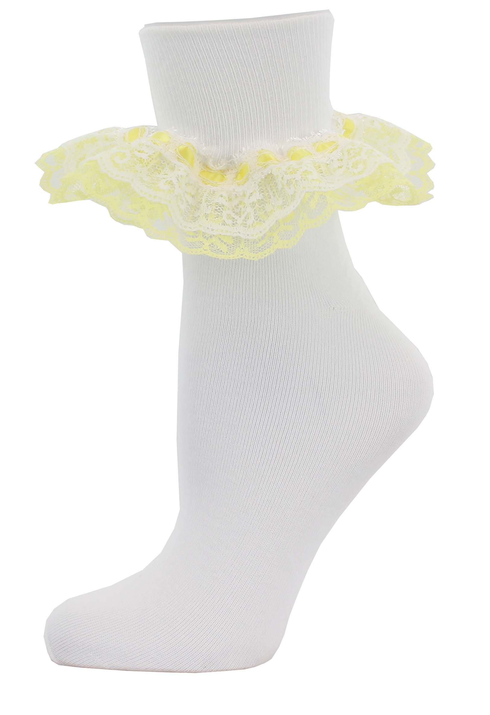 I Love Satin Eyelet Lace Bobby Socks for Girls eBay