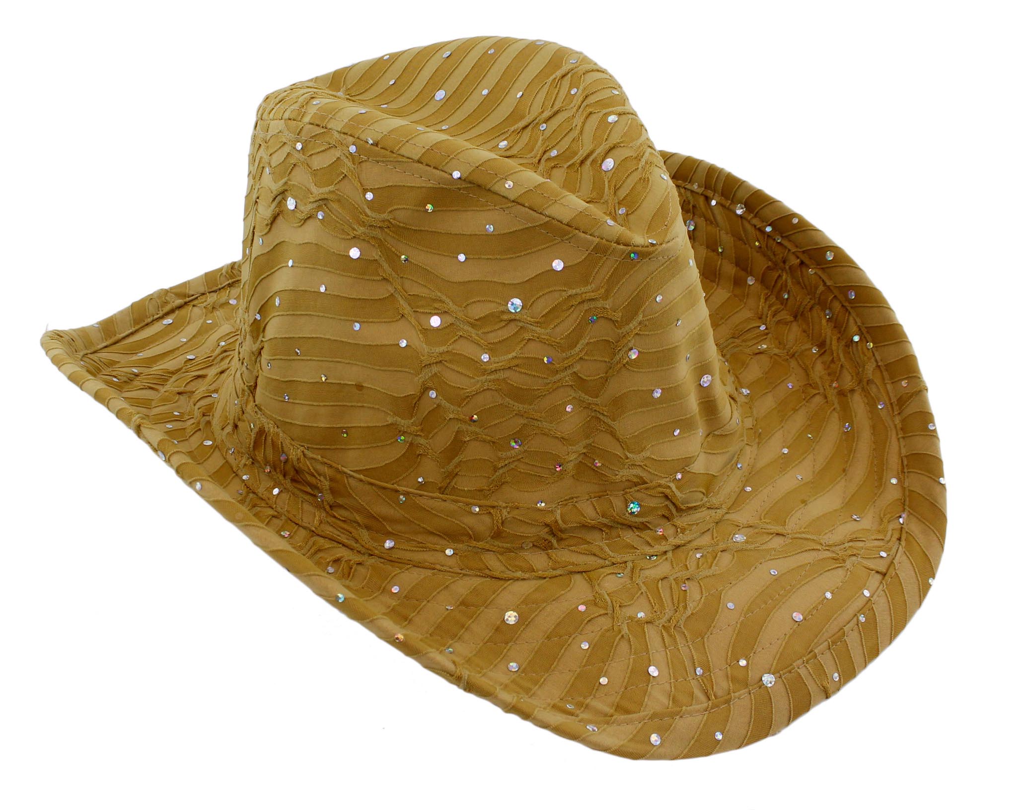 Glitter Sequin Trim Cowboy Hat for Ladies