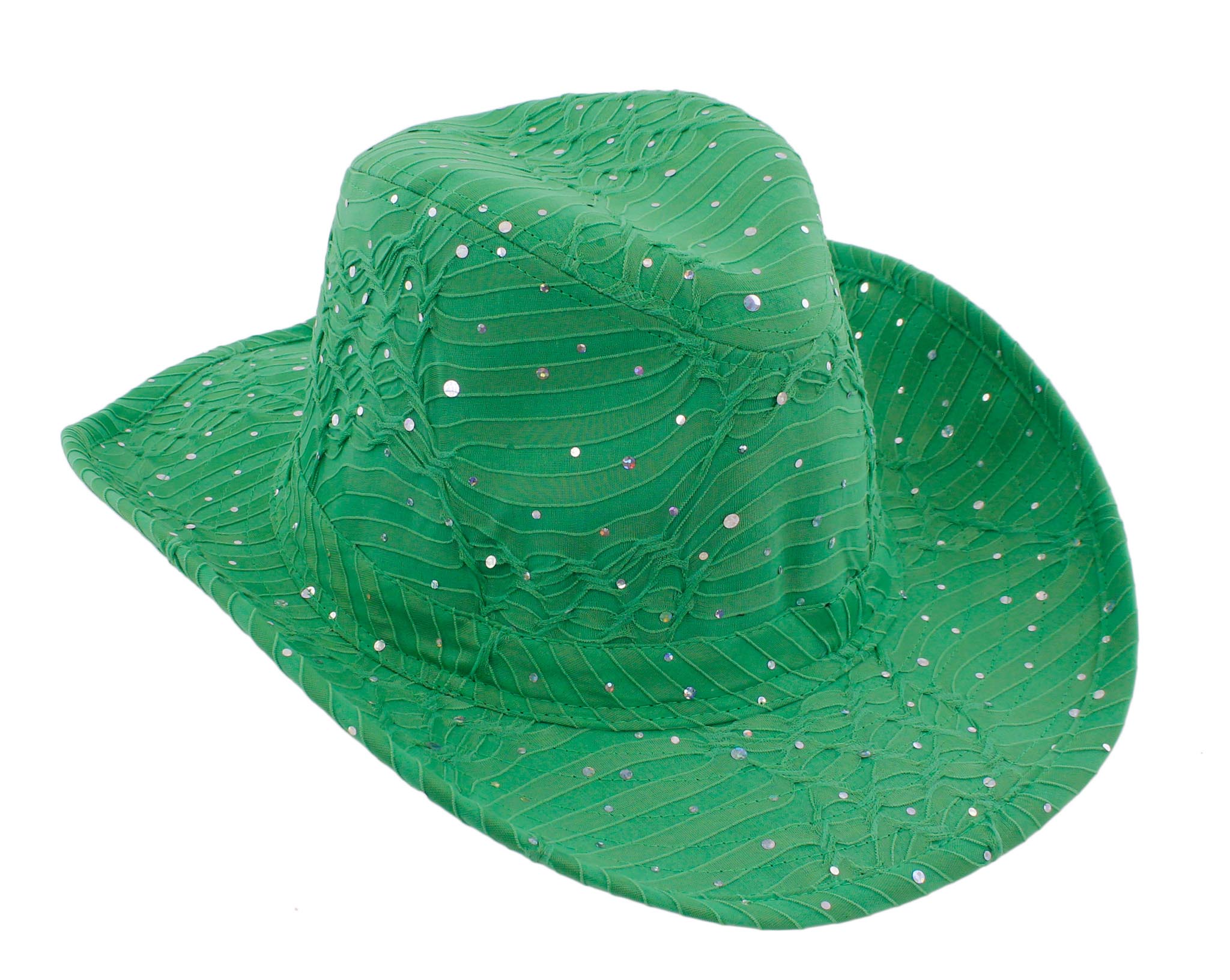 Glitter Sequin Trim Cowboy Hat for Ladies