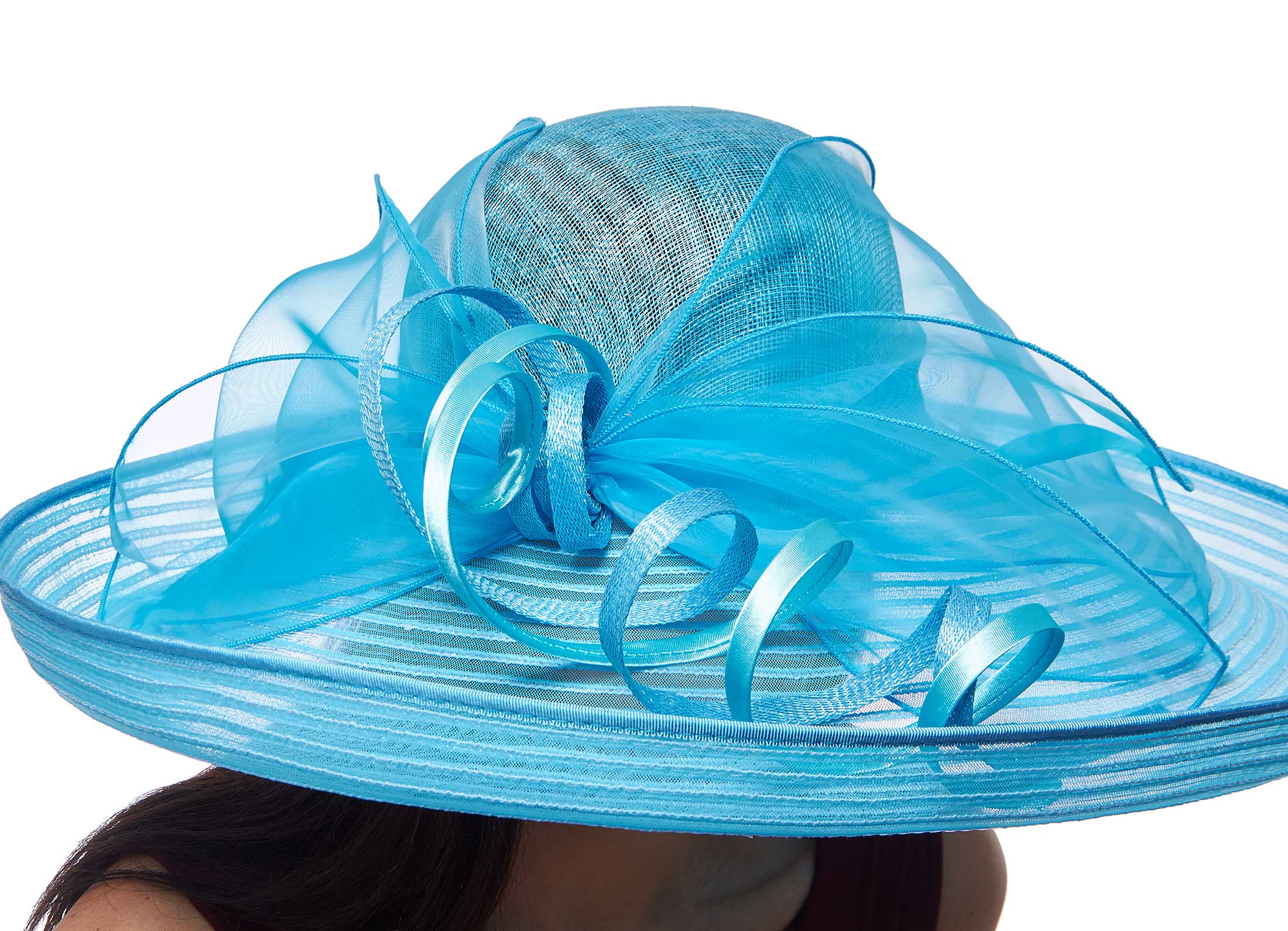 Epsom Downs Wide Brim Sinamay Derby Hat