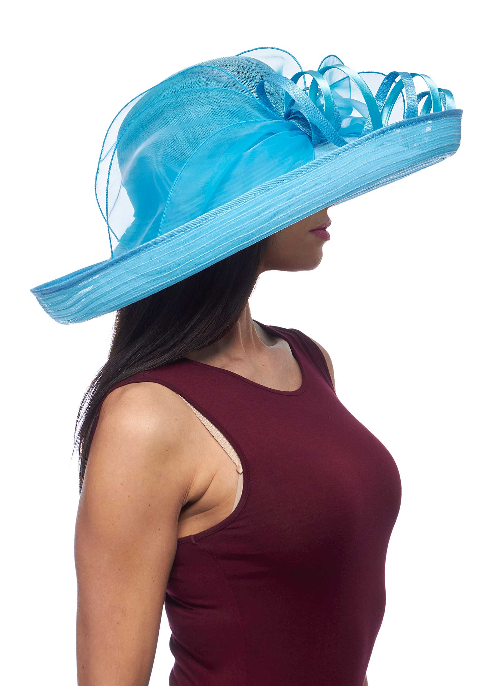 Epsom Downs Wide Brim Sinamay Derby Hat