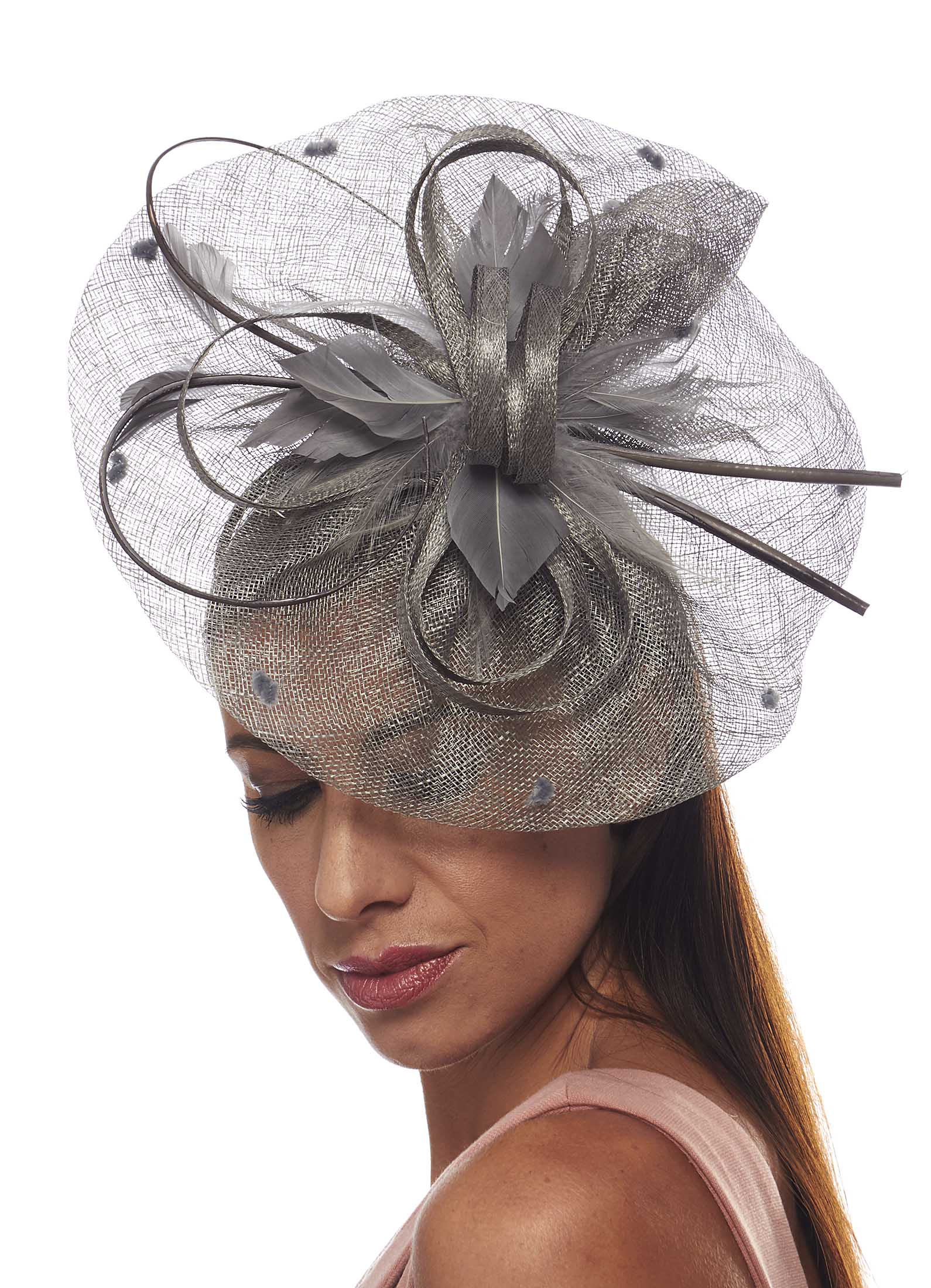 The Violet Hour Sinamay Fascinator Cocktail Hat with Quills eBay