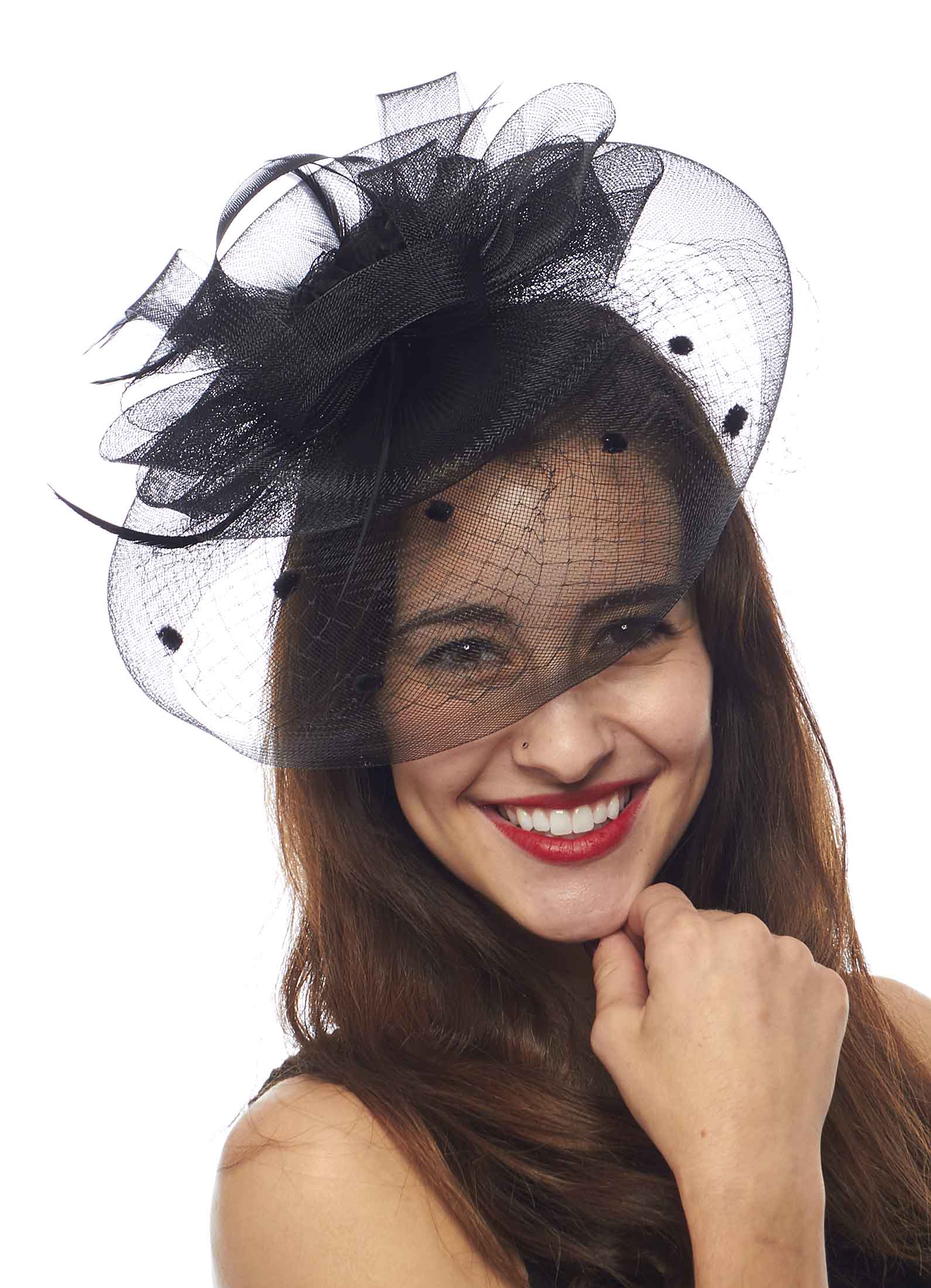 The Berkshire Room Fascinator Cocktail Hat with Adjustable Headband