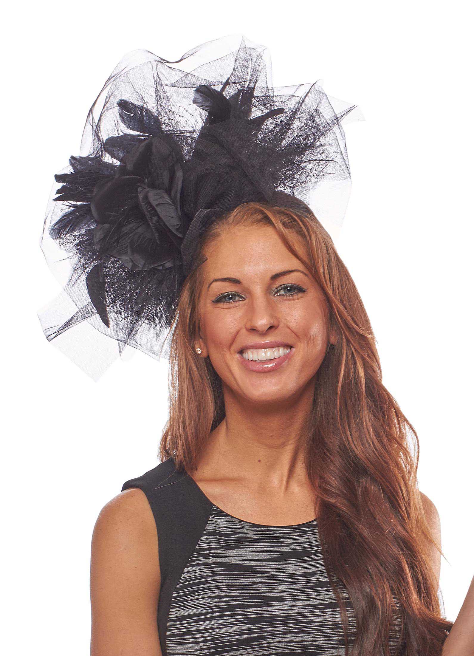 Flaunt It Feathered Fascinator Cocktail Hat with Headband