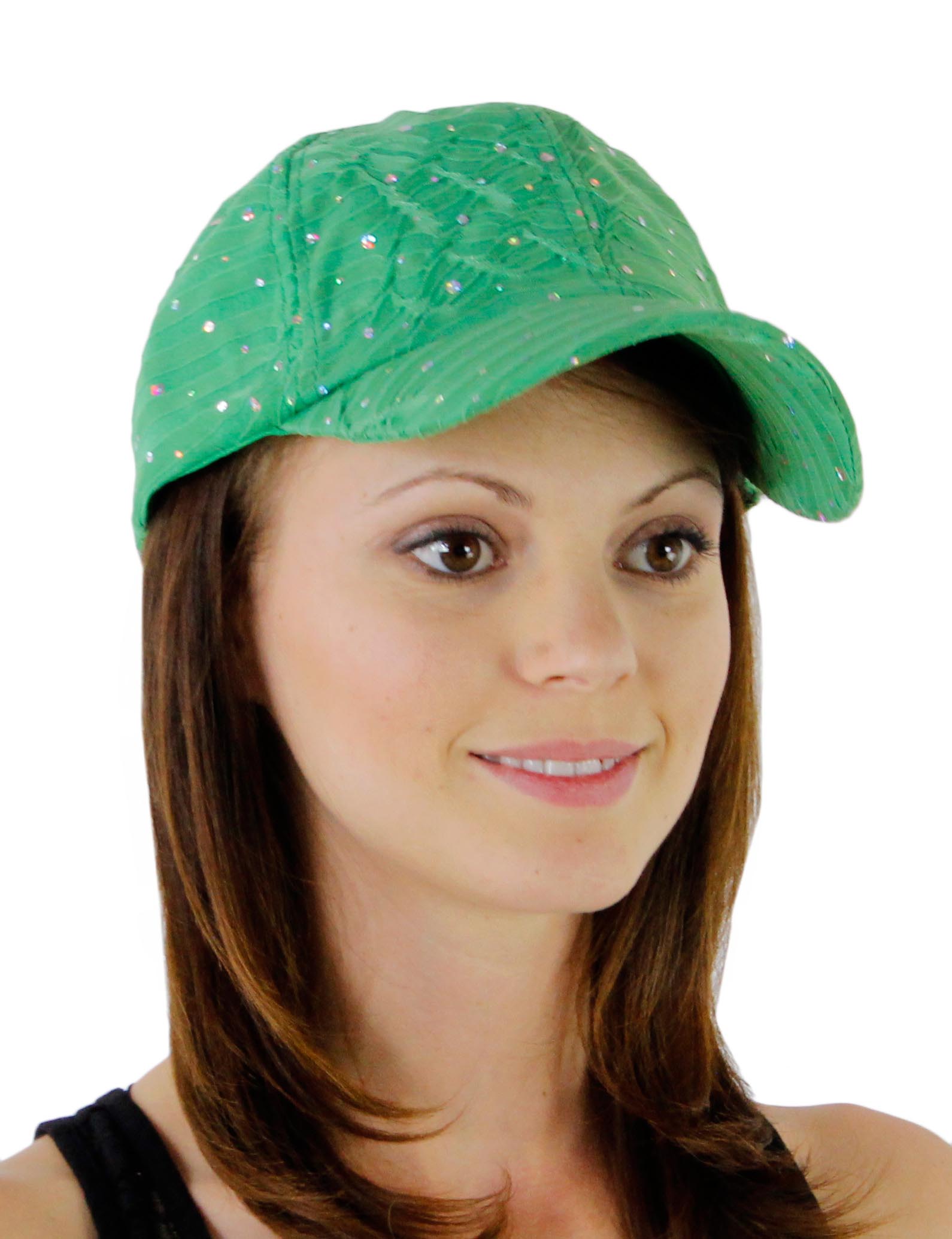 Glitzy Game Sequin Trim Baseball Cap for Ladies