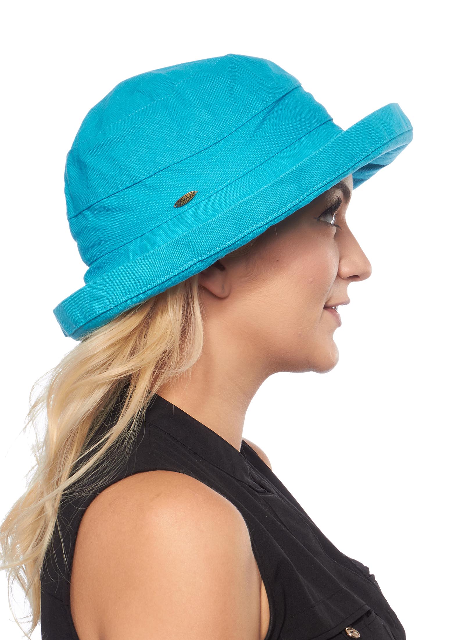 BARI Women's Medium Brim Cotton Sun Hat,2-1/2 Brim By Scala, Style# LC484  UK