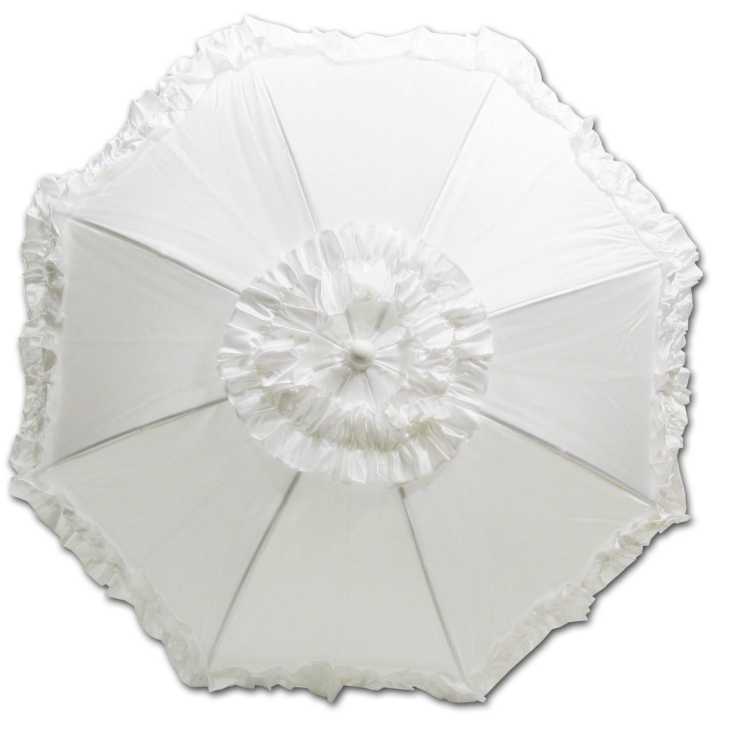 Ruffled Dream Satin Parasol Umbrella eBay