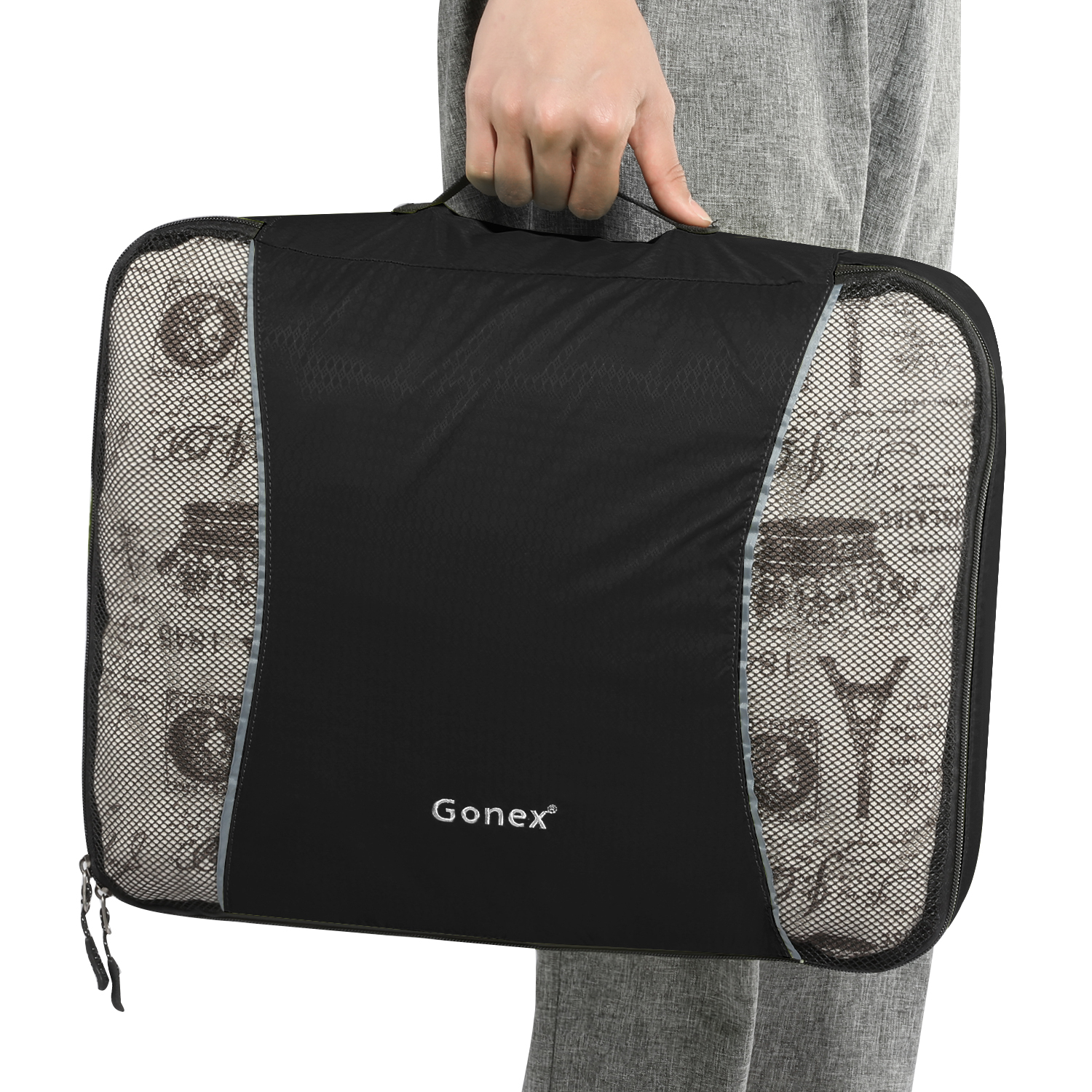 9PCs Travel Storage Bags Set Nylon Packing Cube Bag Luggage Organizer