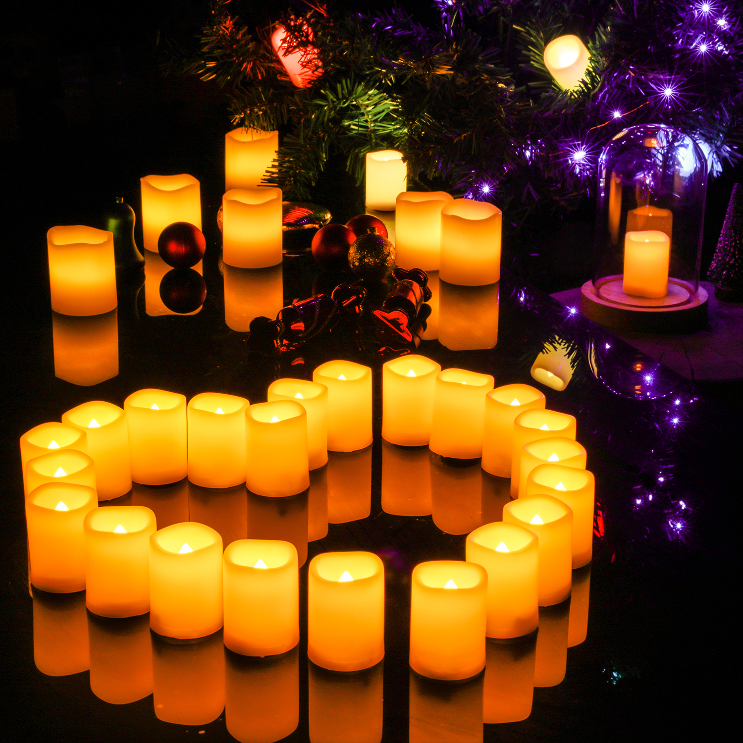 24pcs LED Flameless Color Changing Flickering White Candle UK eBay