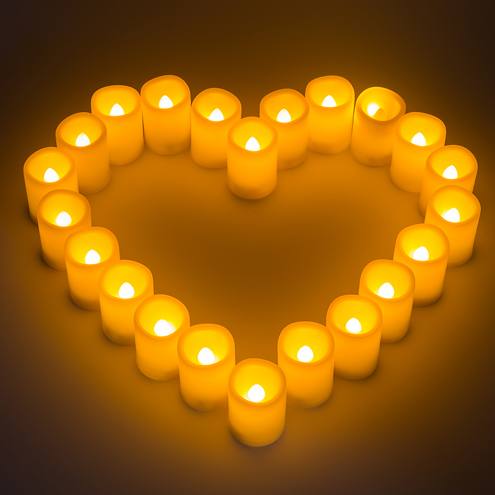 24pcs LED Flameless Color Changing Flickering White Candle UK eBay