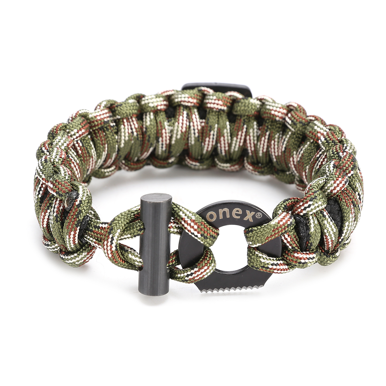 Paracord Survival Bracelet Compass Flint Fire Starter Camping Gear Kit eBay