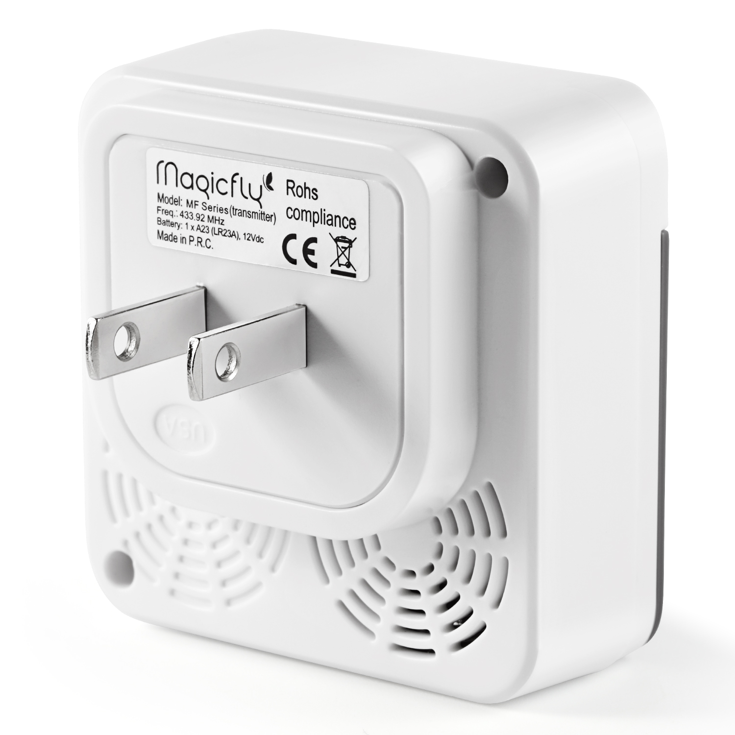 Magicfly Wireless Doorbell 500Ft 52 Chimes 2 Plug in Receiver 2 Battery