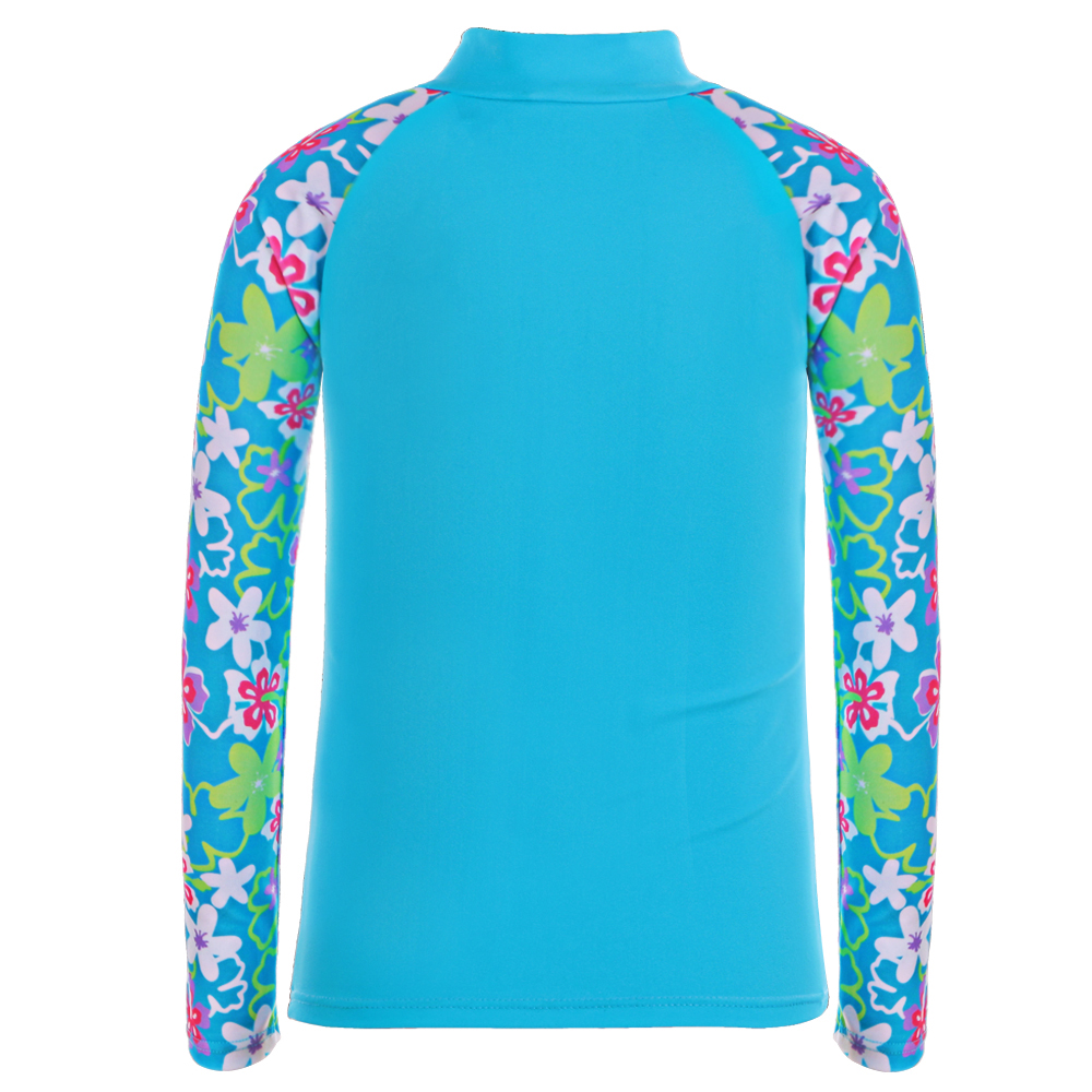 Girls Two Piece UPF 50+ UV Protective Swimsuits Kids Flower Swim