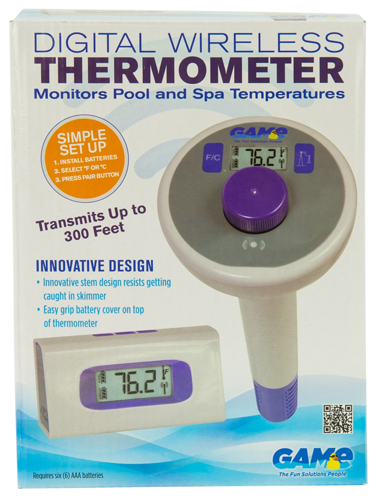 GAME 4302 Digital Wireless Swimming Pool Indoor / Outdoor Water Thermometer eBay