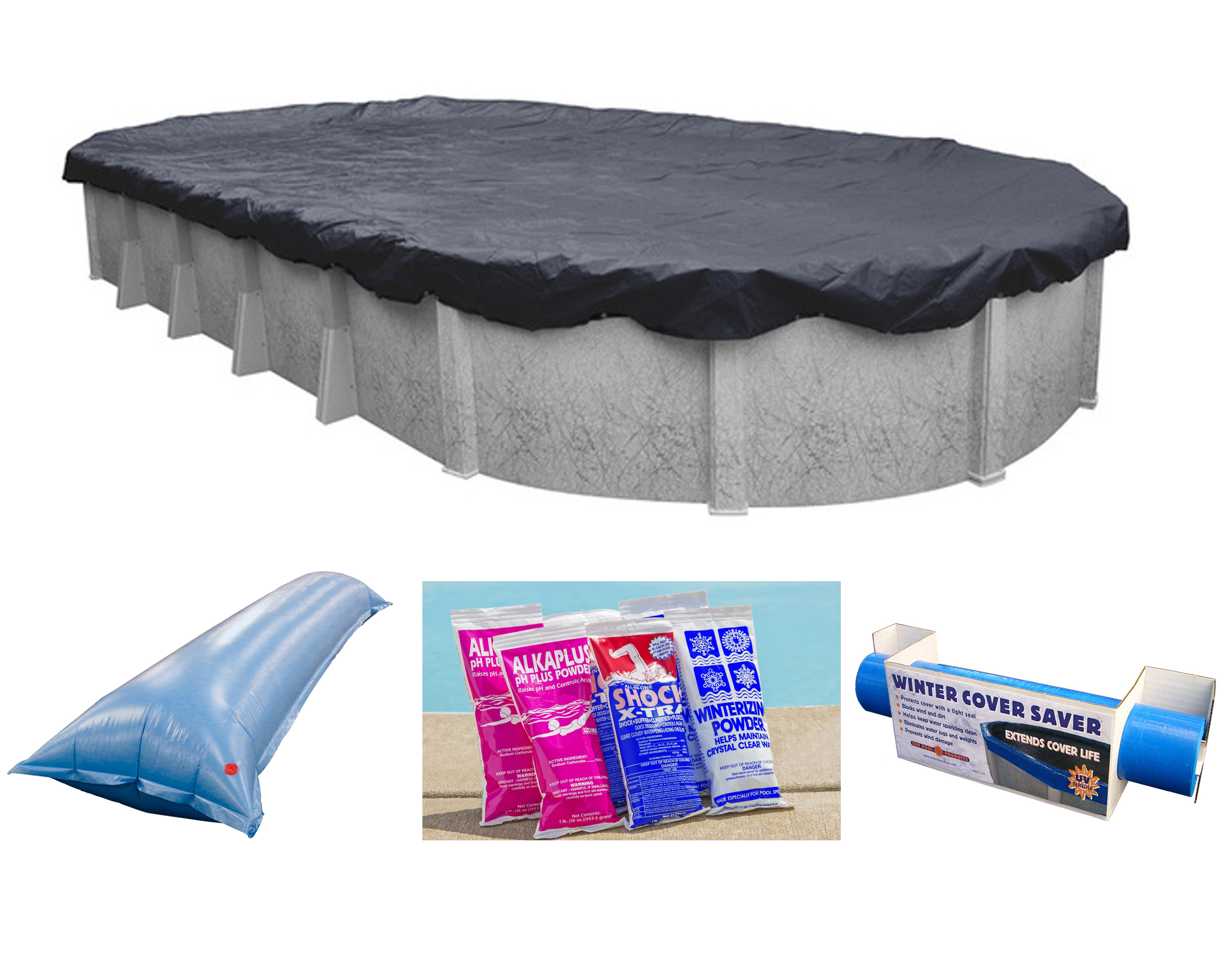 12'x18' ft Oval Deluxe Above Ground Swimming Pool Winter ...