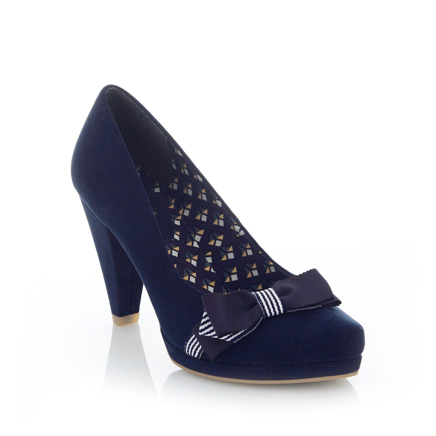 Ruby Shoo Susanna Bow Court Shoes /& Matching Tampa Bag UK 3-9 Black Red Navy