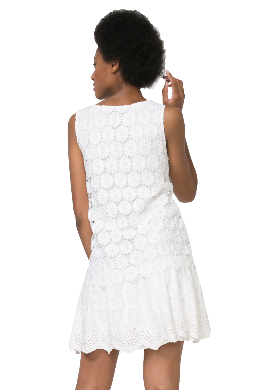 Desigual Broderie Anglais Barcelona Dress 36-46 UK 8-18 RRP?119 White Black