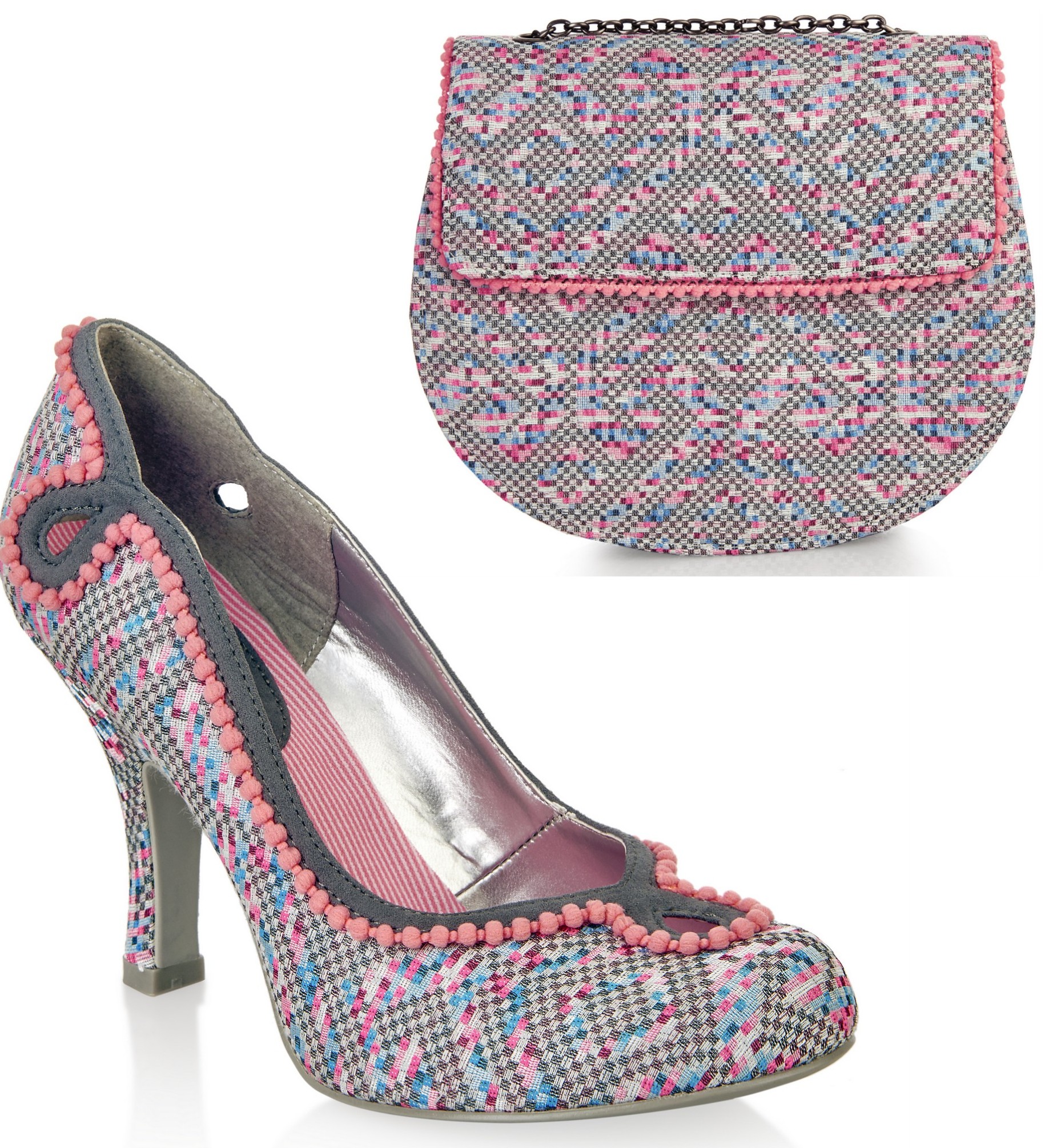 Ruby Shoo Miley Brocade Court Shoe Pumps &amp; Matching Miami