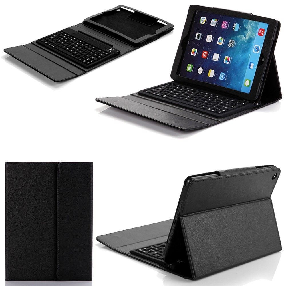 Wireless Bluetooth Keyboard Stand Folio Leather Case Cover For Apple
