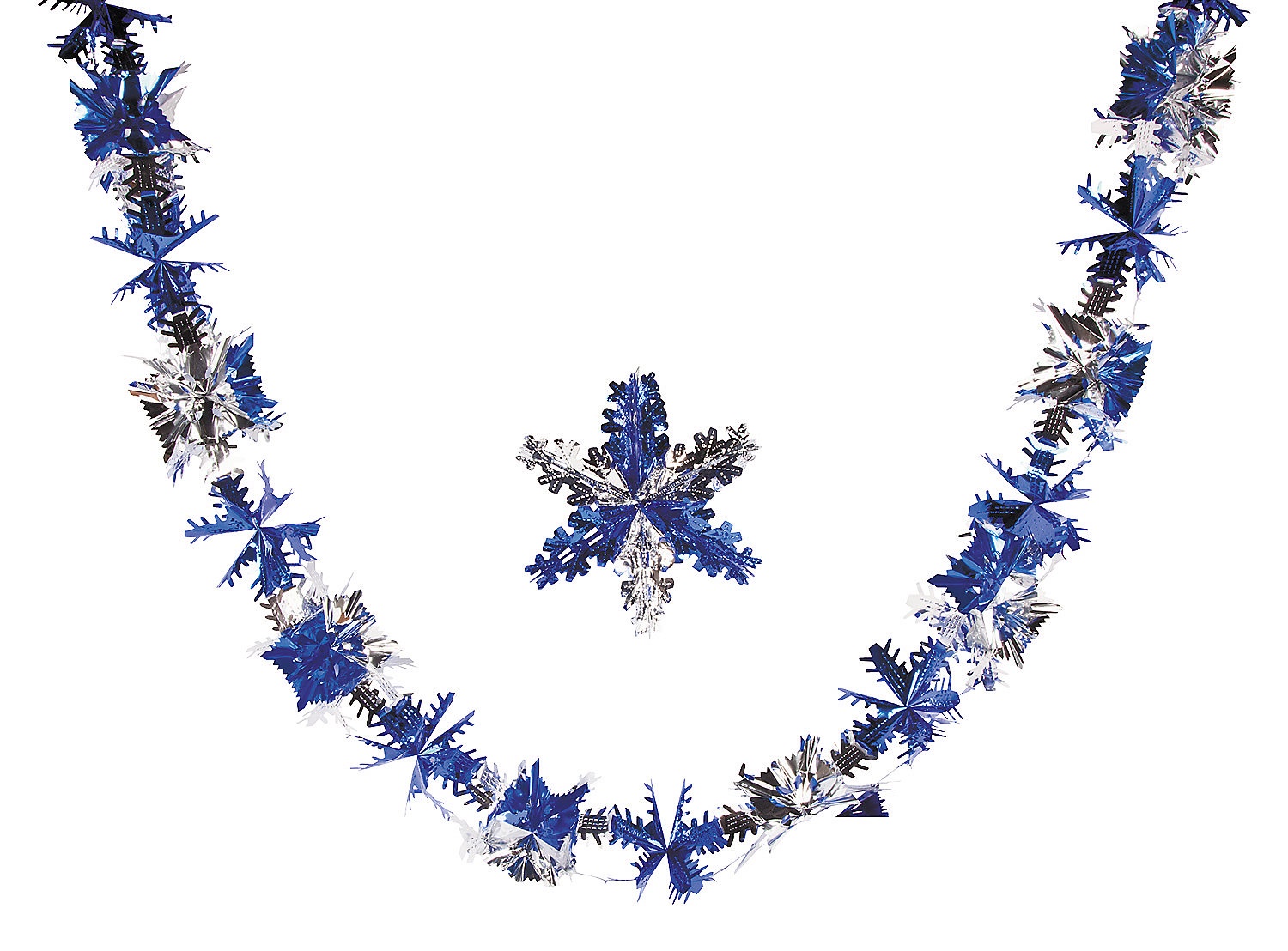 lot of 12 foil silver blue snowflakes christmas decoration lot of 12 foil silver blue snowflakes christmas decoration