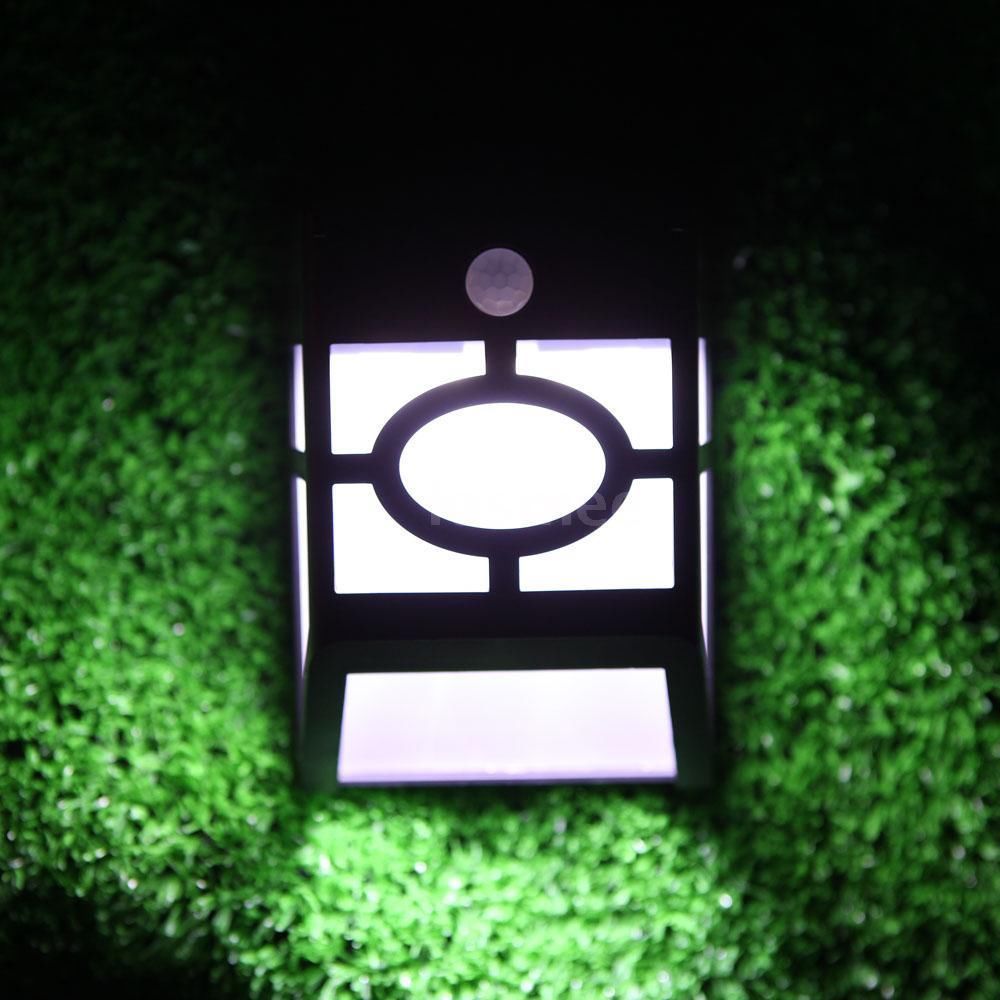 Retro Solar Powered 2 LED Garden Wall Yard Landscape Light White/Warm white eBay