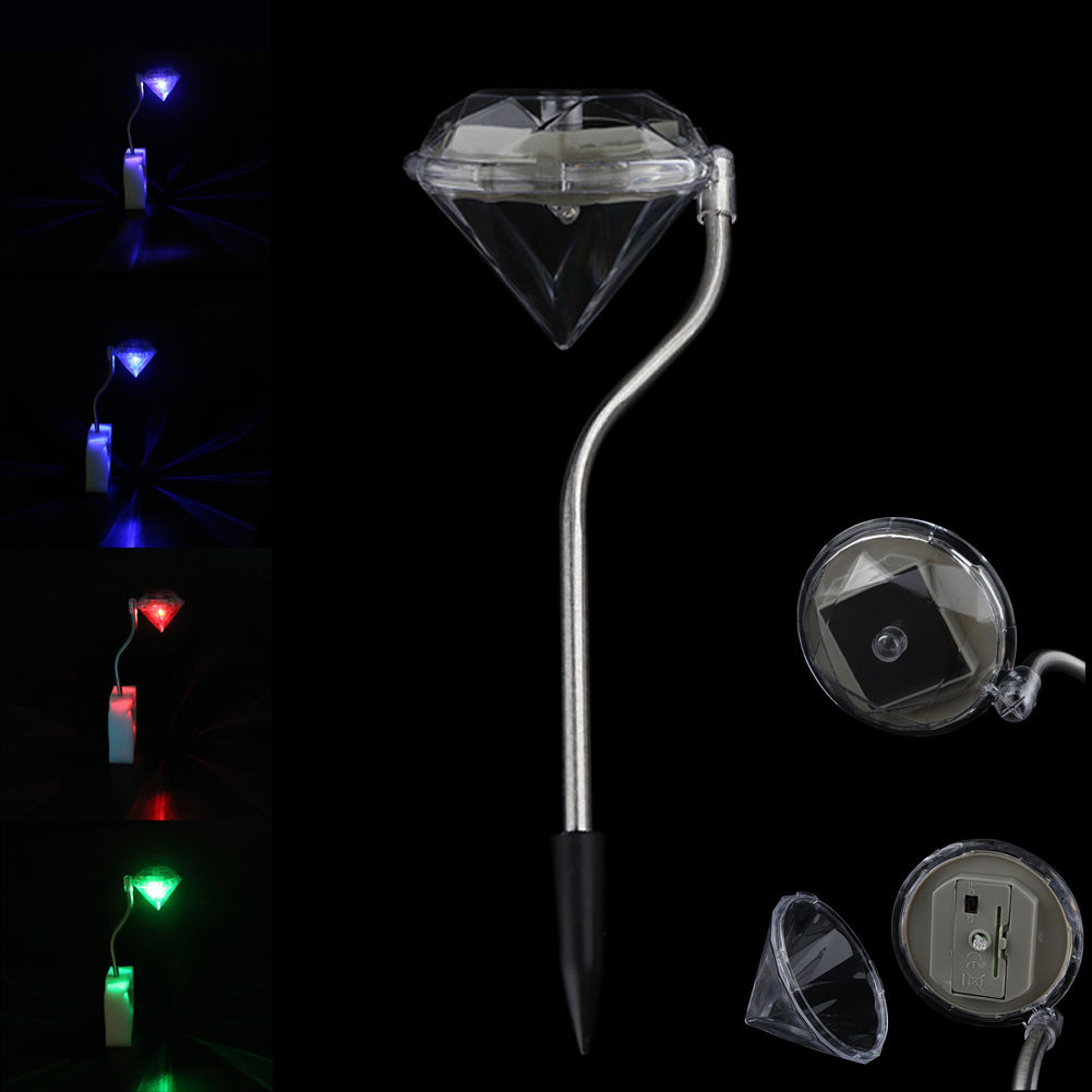 Outdoor Solar Power LED Path Wall Landscape Garden Fence Color Changing Light eBay