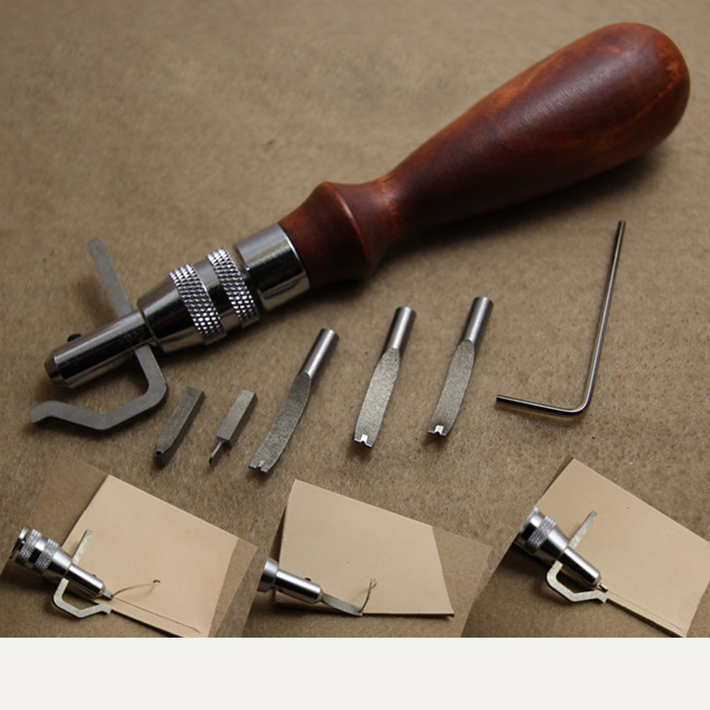 Mini 5 in 1 DIY Leathercraft Adjustable Stitching Groover Crease