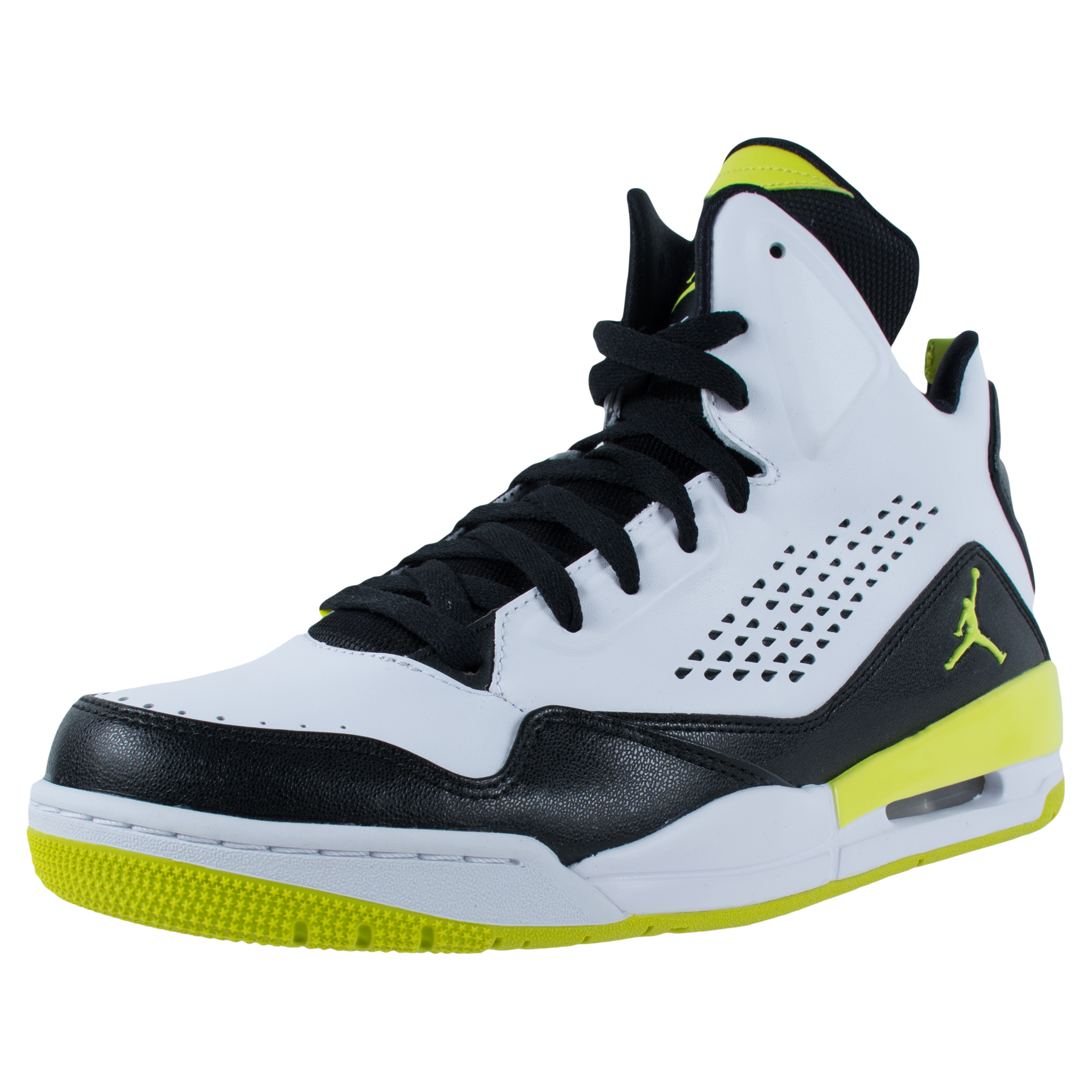 NIKE JORDAN SC3 BASKETBALL SHOES WHITE VENOM GREEN BLACK