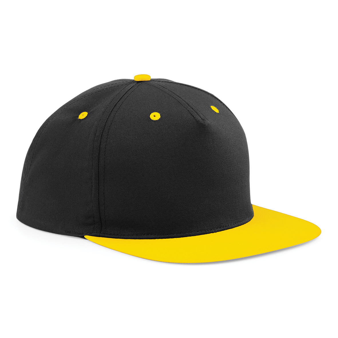 New PREMIUM Snapback Cap Black Plain Baseball Hip Hop Era Fitted Flat