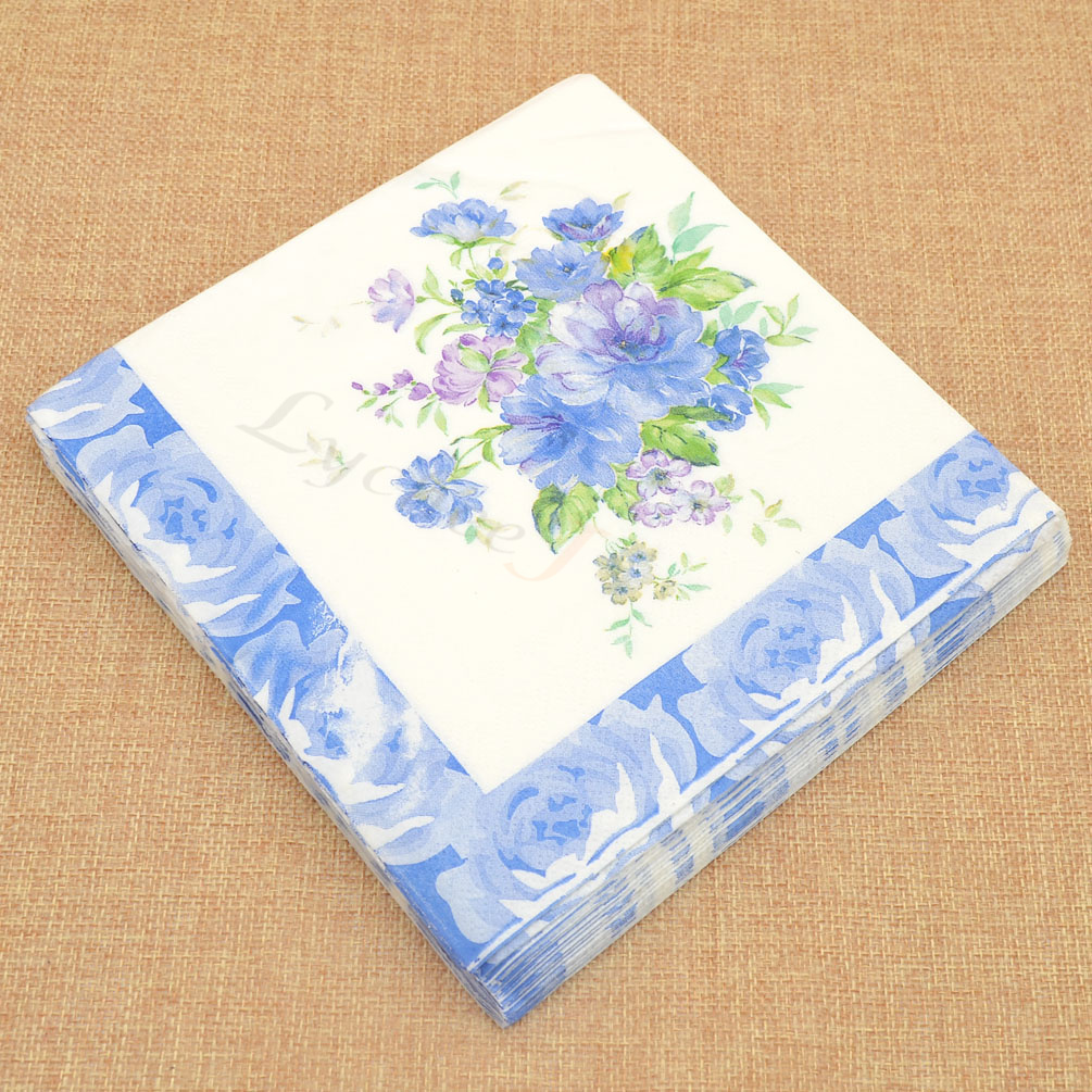 Floral Printed Paper Napkins Decoupage Serviette Party Tableware