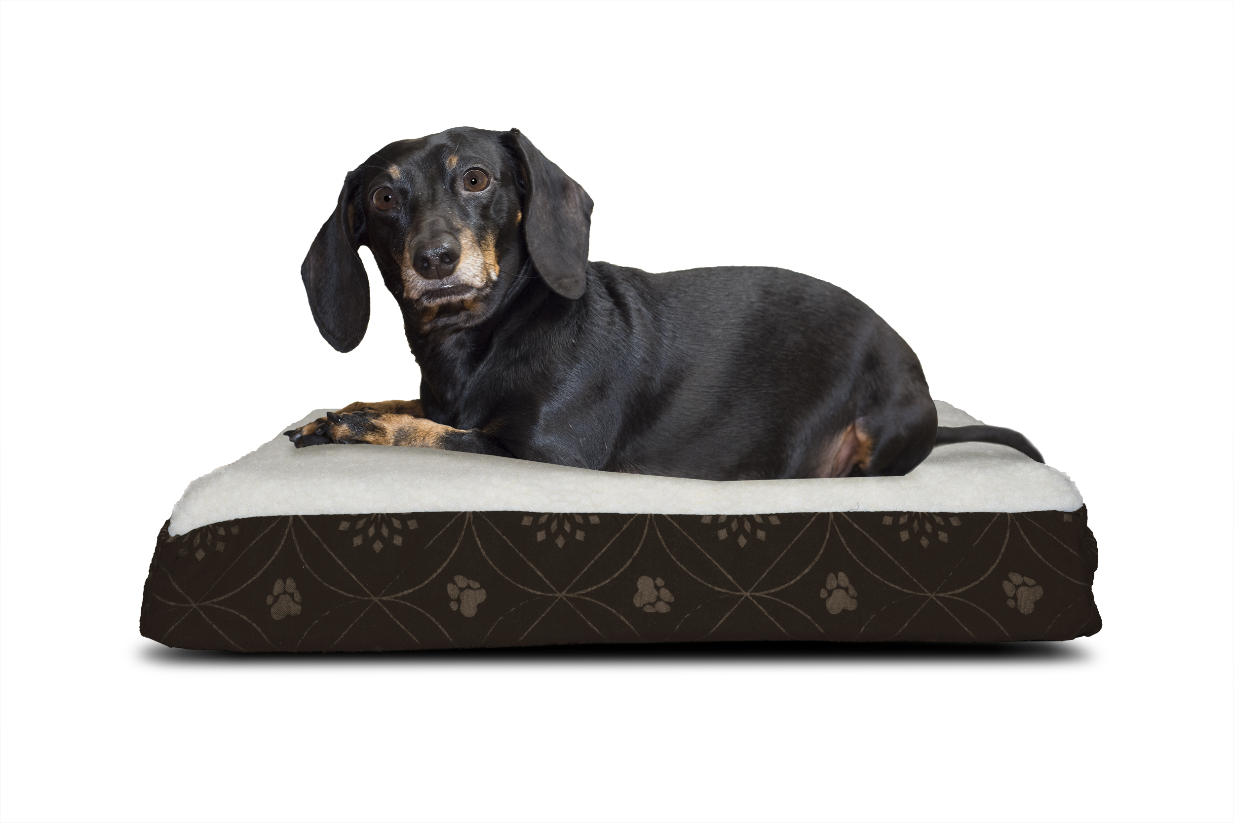 FurHaven NAP Pet Bed Deluxe Flannel EggCrate Orthopedic Mat Pet Bed