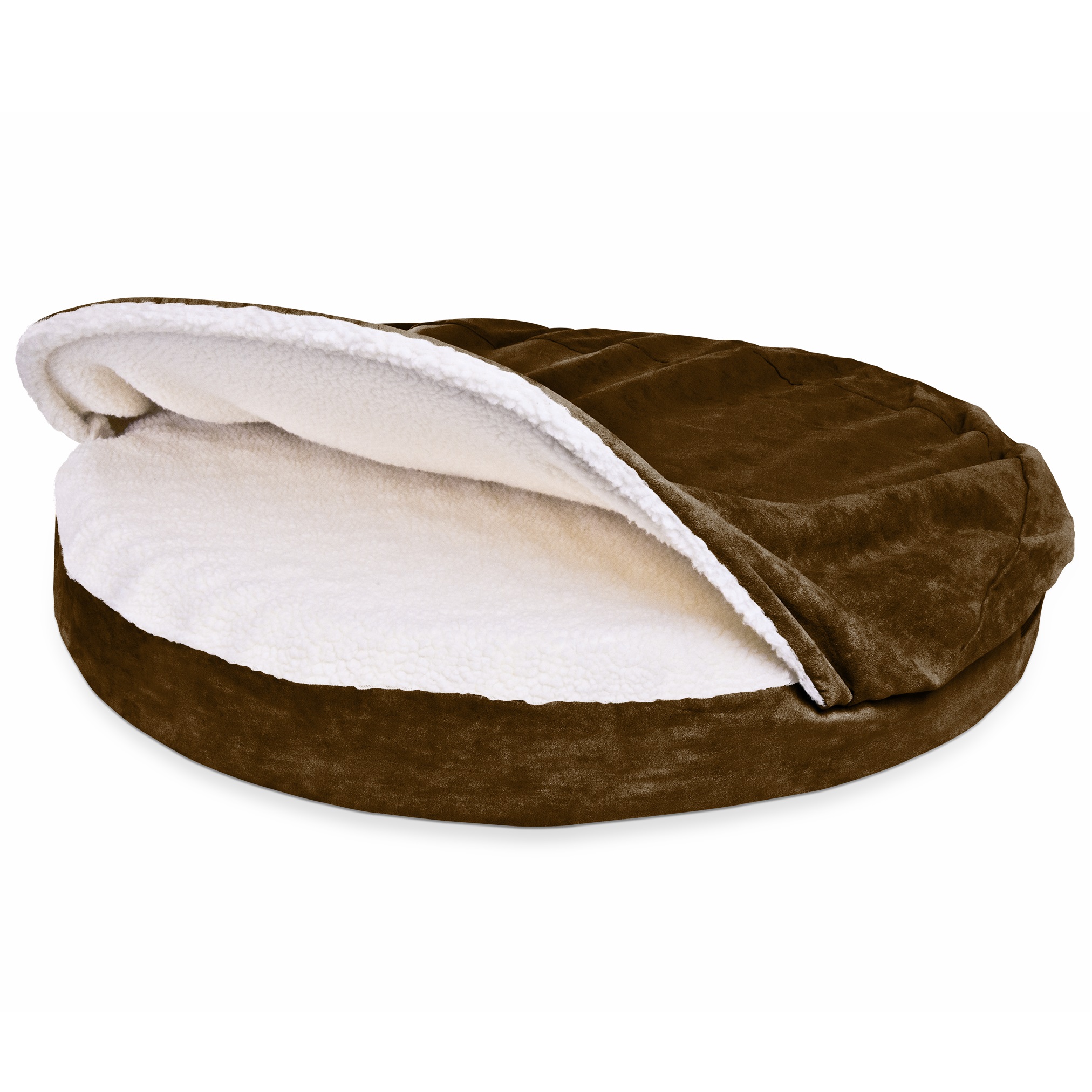 FurHaven Faux Sheepskin Snuggery Orthopedic Dog Cave Bed Pet Bed eBay