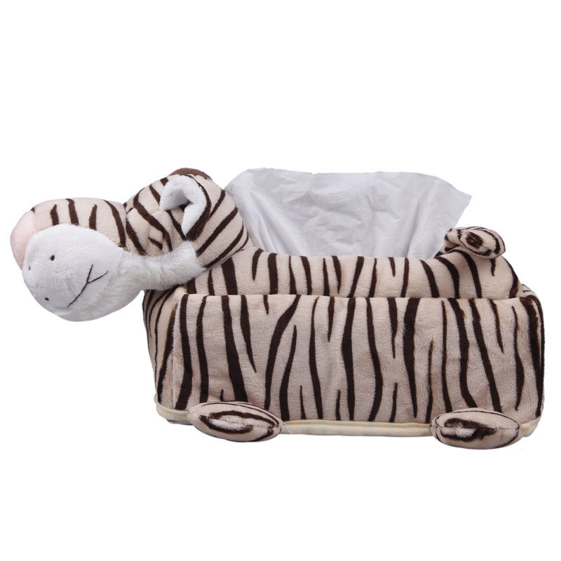 Novelty Plush Animal Tissue Cover Box Room Car Toilet Soft Napkin Paper