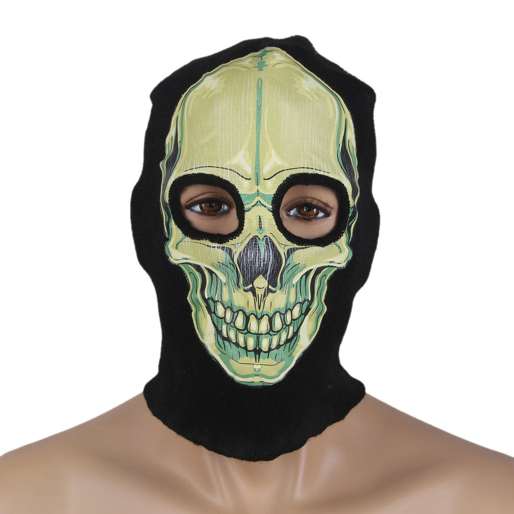 Mens Womens Balaclava Ghost Full Face Skull Mask Halloween ...