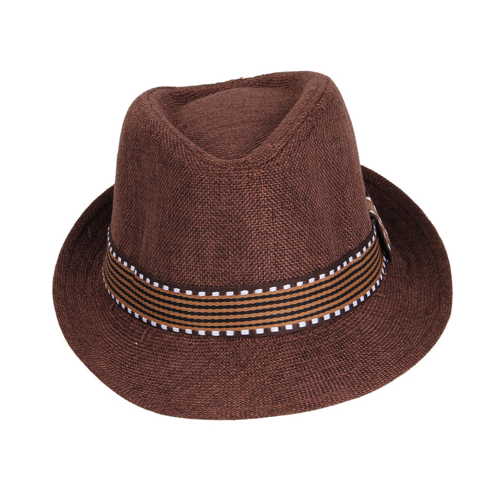Plaid/Solid Boys Fedoras Baby Cap Dicer Top Fedora Hat Kids Boy Girls 2