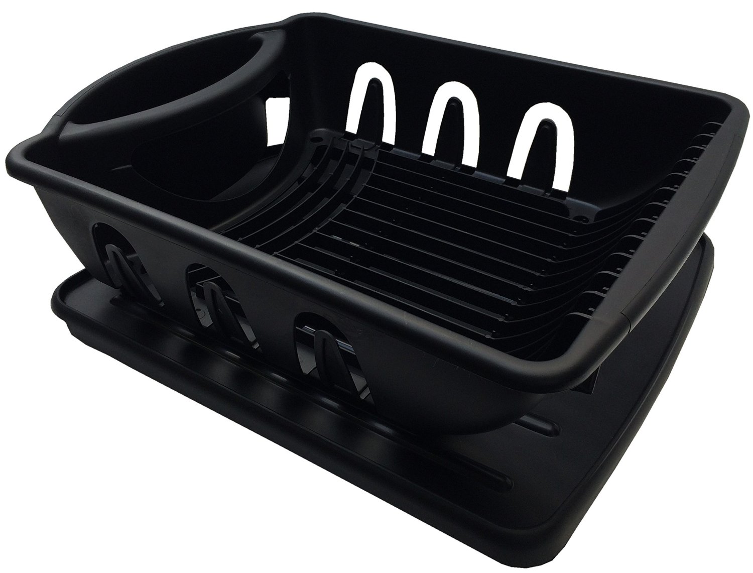 Black Sterilite Two Piece Sink Set Dish Rack eBay