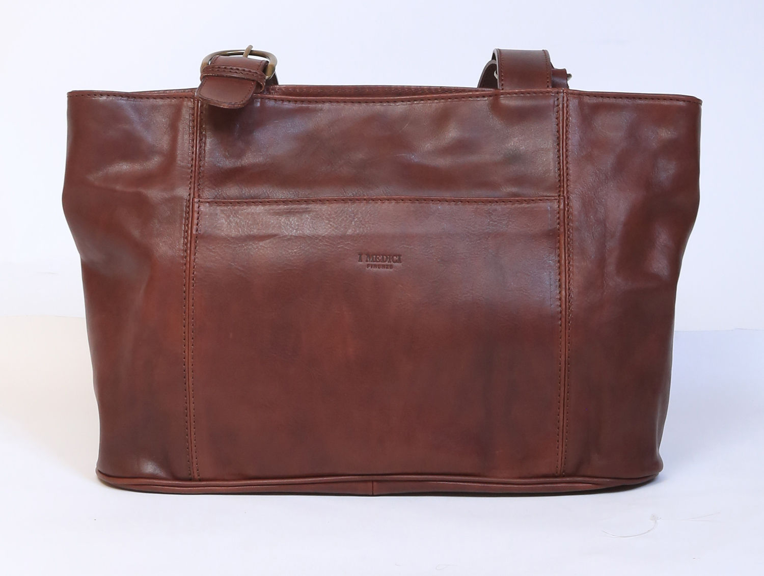 I Medici Firenze Borsa Italian Leather Large Shopping Tote Bag Handbag