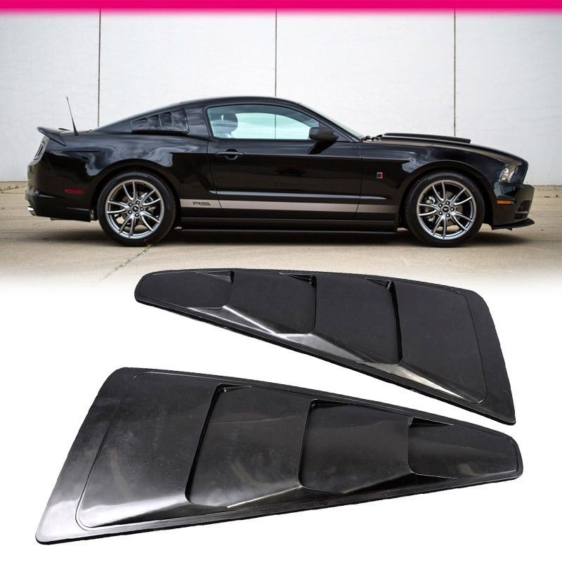 Fit For 0514 Ford Mustang V6 Black Side Quarter Window Louver Board