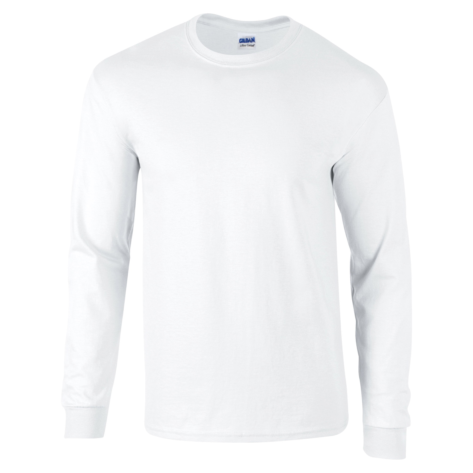 Gildan Ultra Cotton Mens Long Sleeve Crew Neck T Shirt 100 Cotton 2400