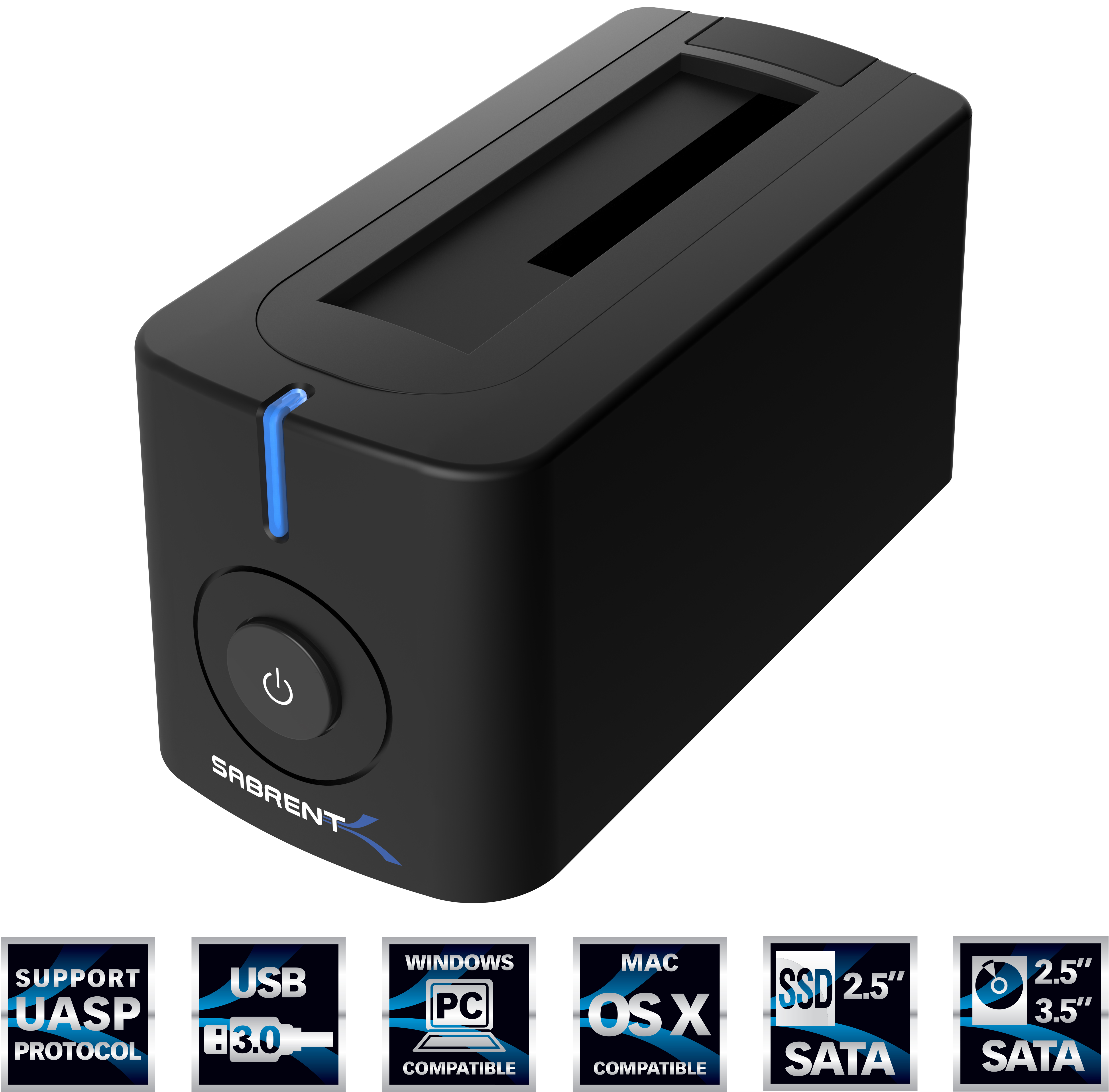 Sabrent USB 3.0 to SATA External Hard Drive Docking Station (DSUBLK