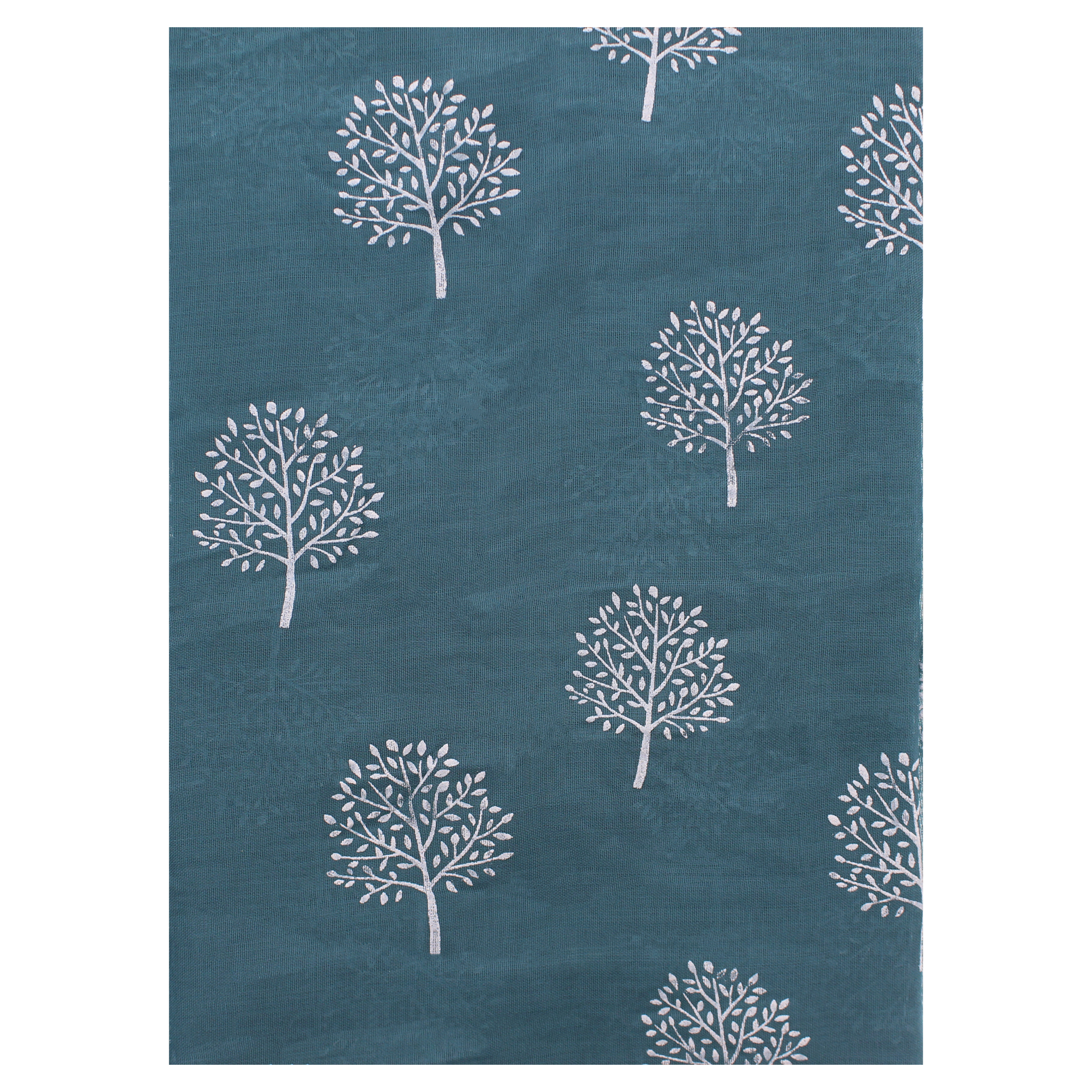 Long Lightweight Women Ladies Scarf with White Tree Print