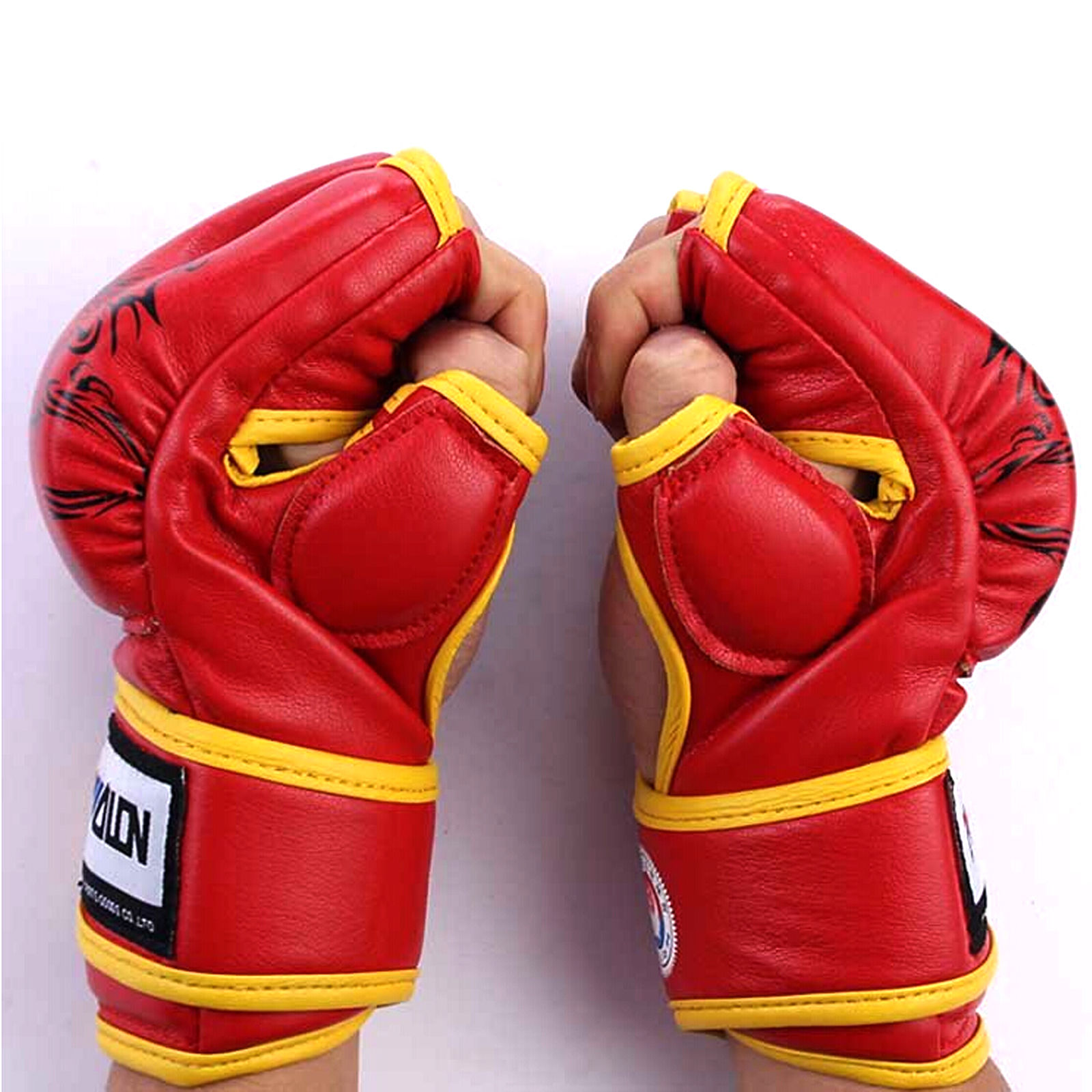 10oz Boxing Gloves Sparring Grappling MMA UFC Fight Bag Training PU