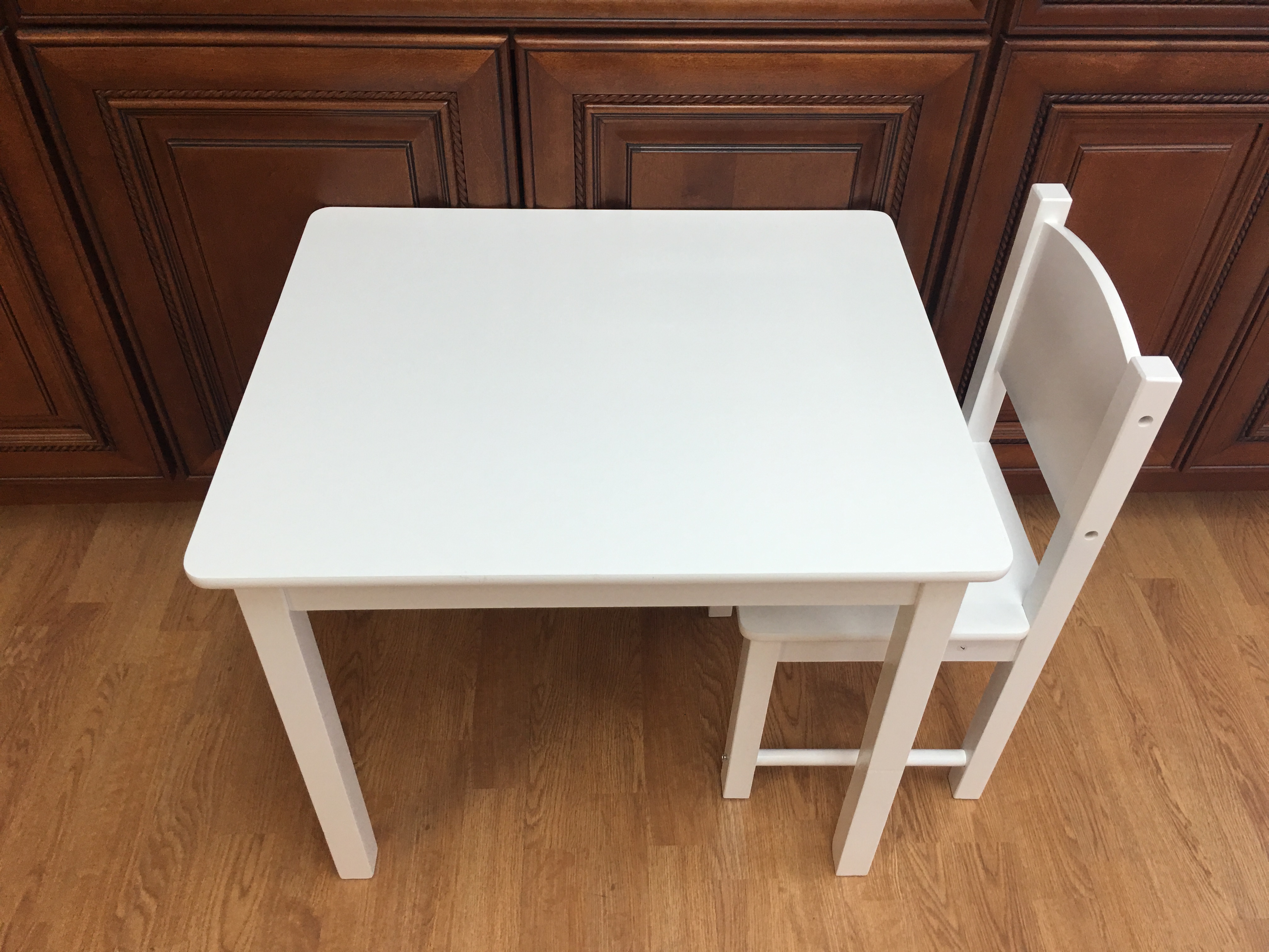 Wooden Kids Table and 2 Chairs Set Solid Hard Wood sturdy child table