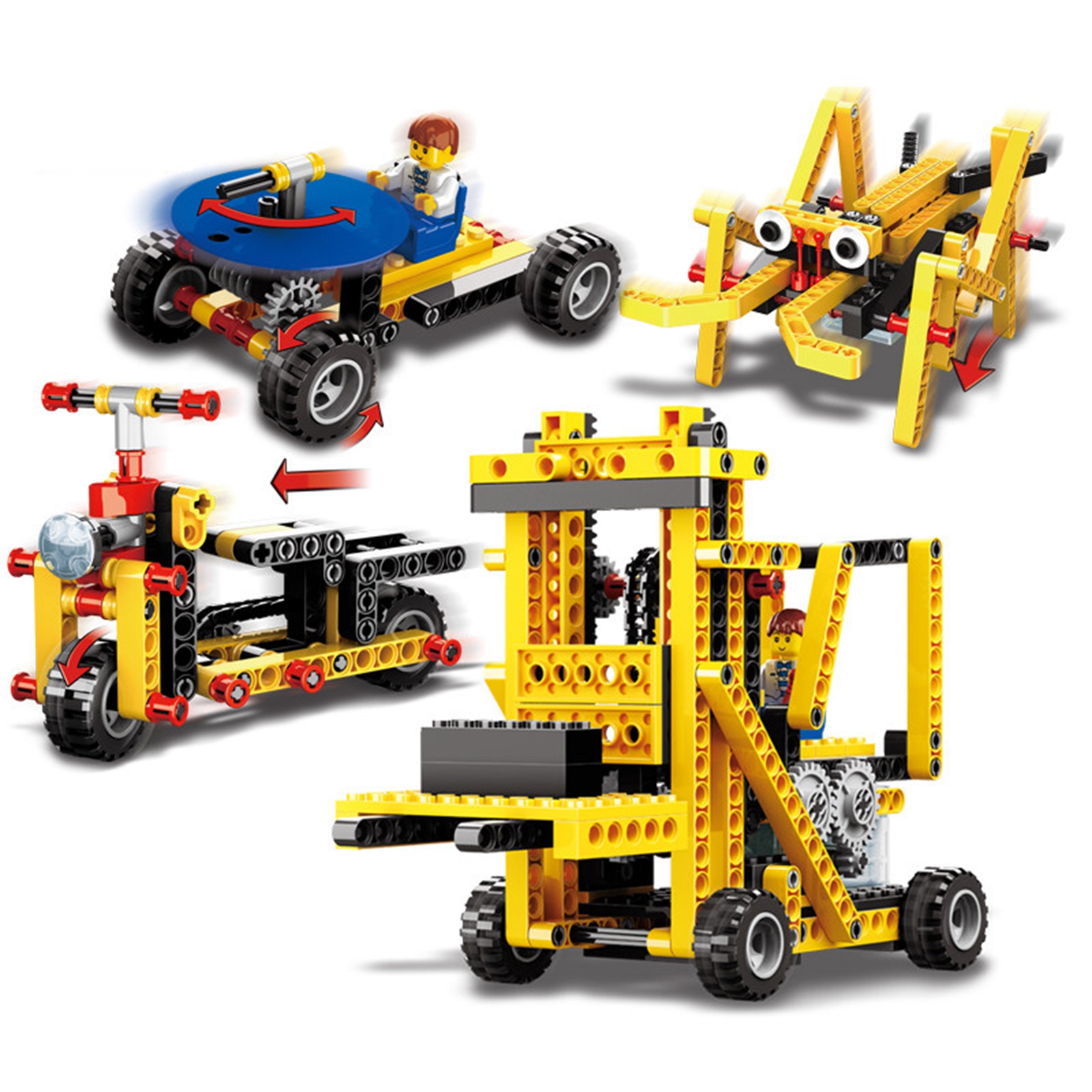 292PCS Machinery Series Electric Plastic Building Blocks Educational