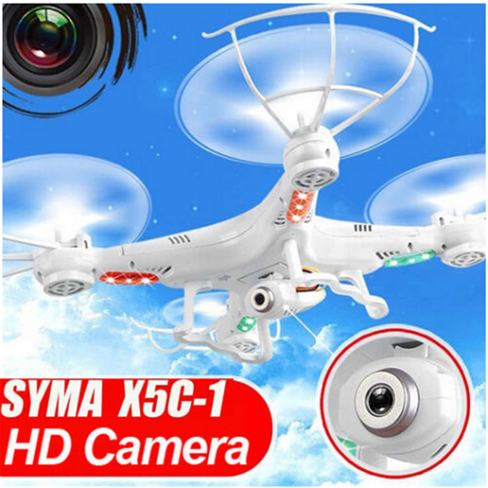 Syma X5C-1 Explorers Drone RC Quadcopter 2MP Camera 2.4Ghz 4CH 6-Axis Gyro RTF