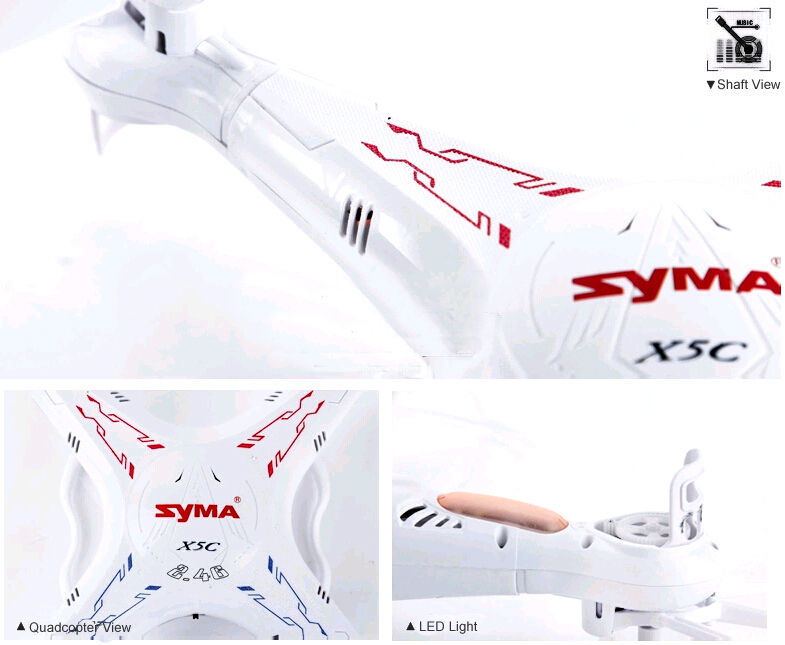 Syma X5C-1 Explorers Drone RC Quadcopter 2MP Camera 2.4Ghz 4CH 6-Axis Gyro RTF - Picture 7 of 11