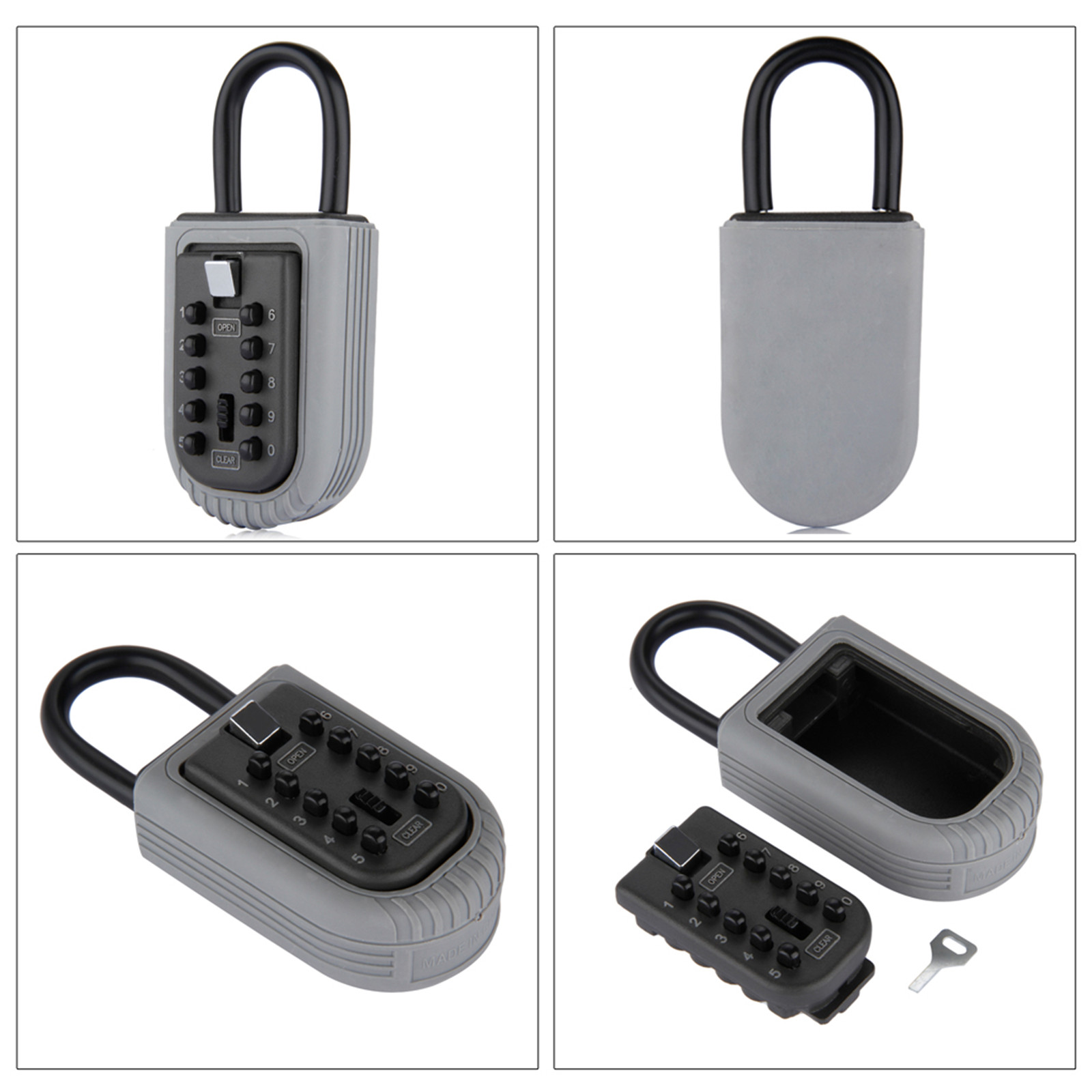 10 Digit Portable padlock key Safe box with combination lock/safe store