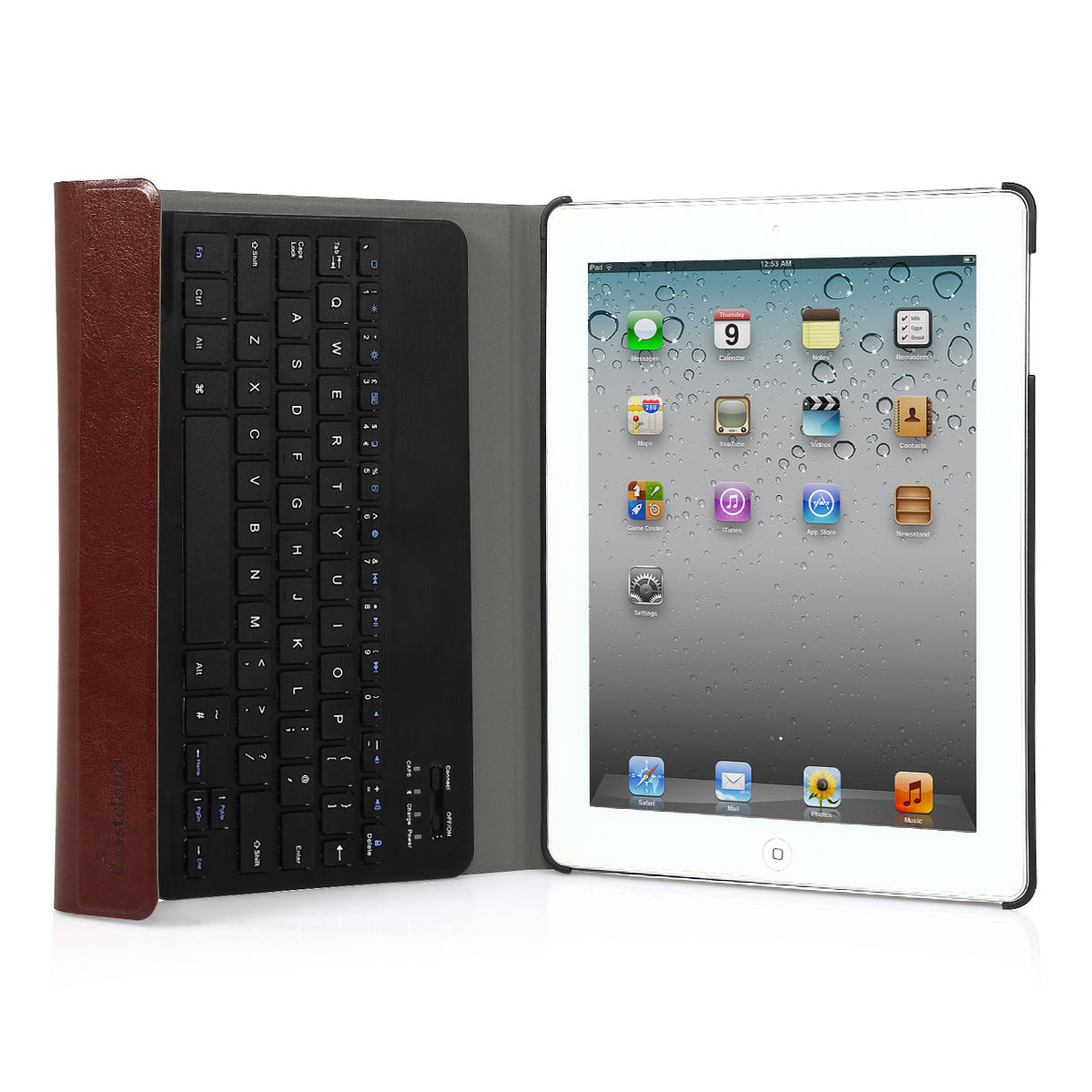 Wireless Bluetooth Keyboard Case Cover Fit for iPad2/3/4/ iPad air